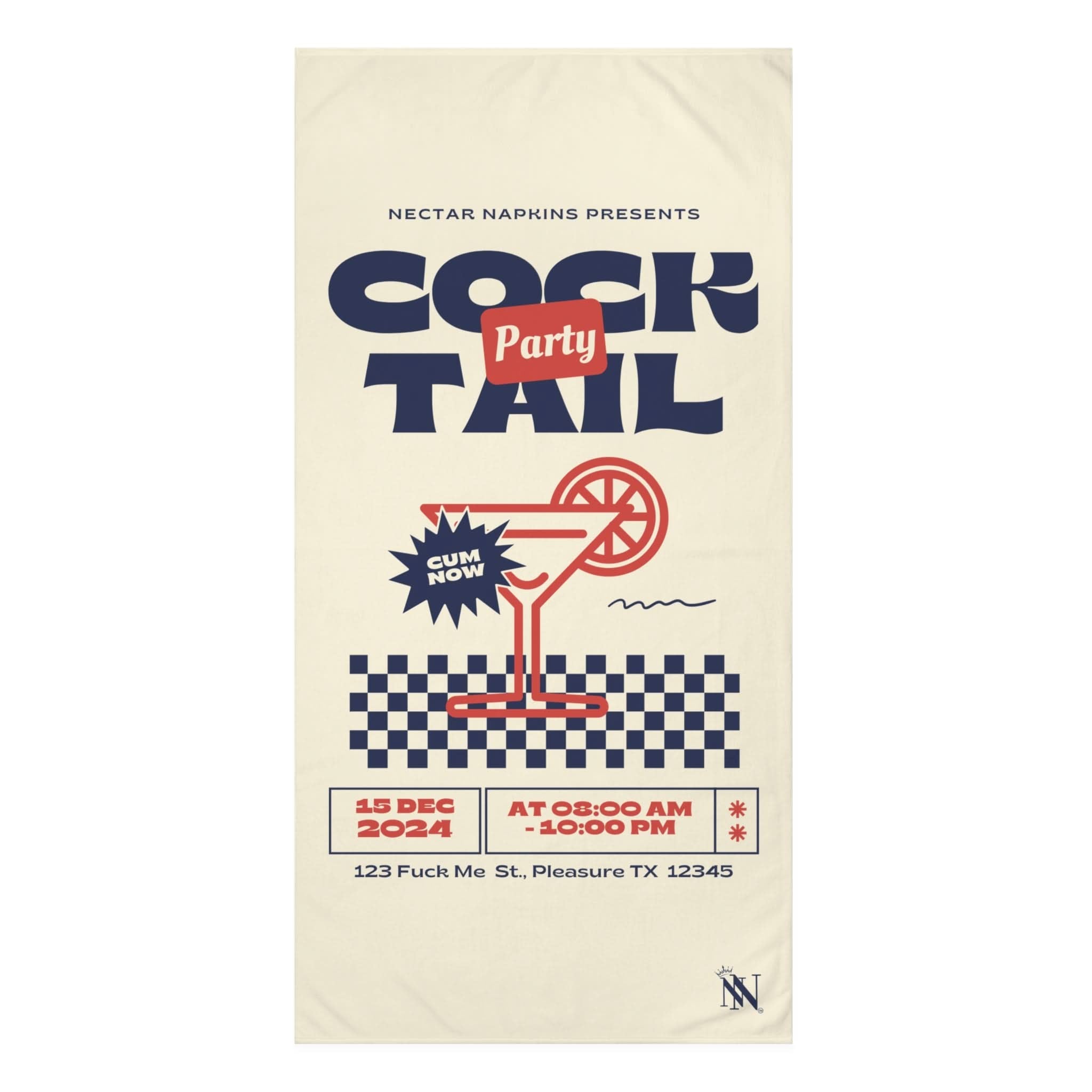 Cock Tail Party | Mix & Match Naughty XL Fun-Flirty Lovers’ Towels