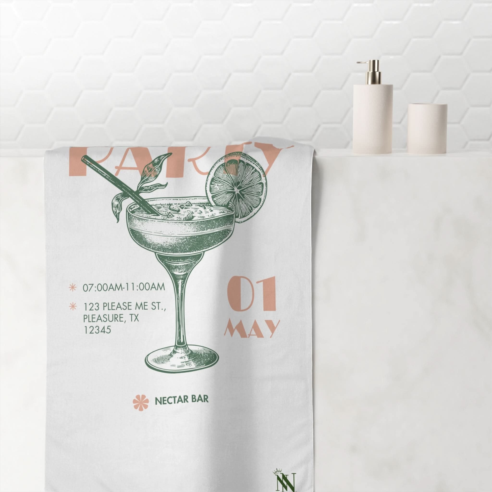 Cocktail Party | Mix & Match Naughty XL Fun-Flirty Lovers’ Towels