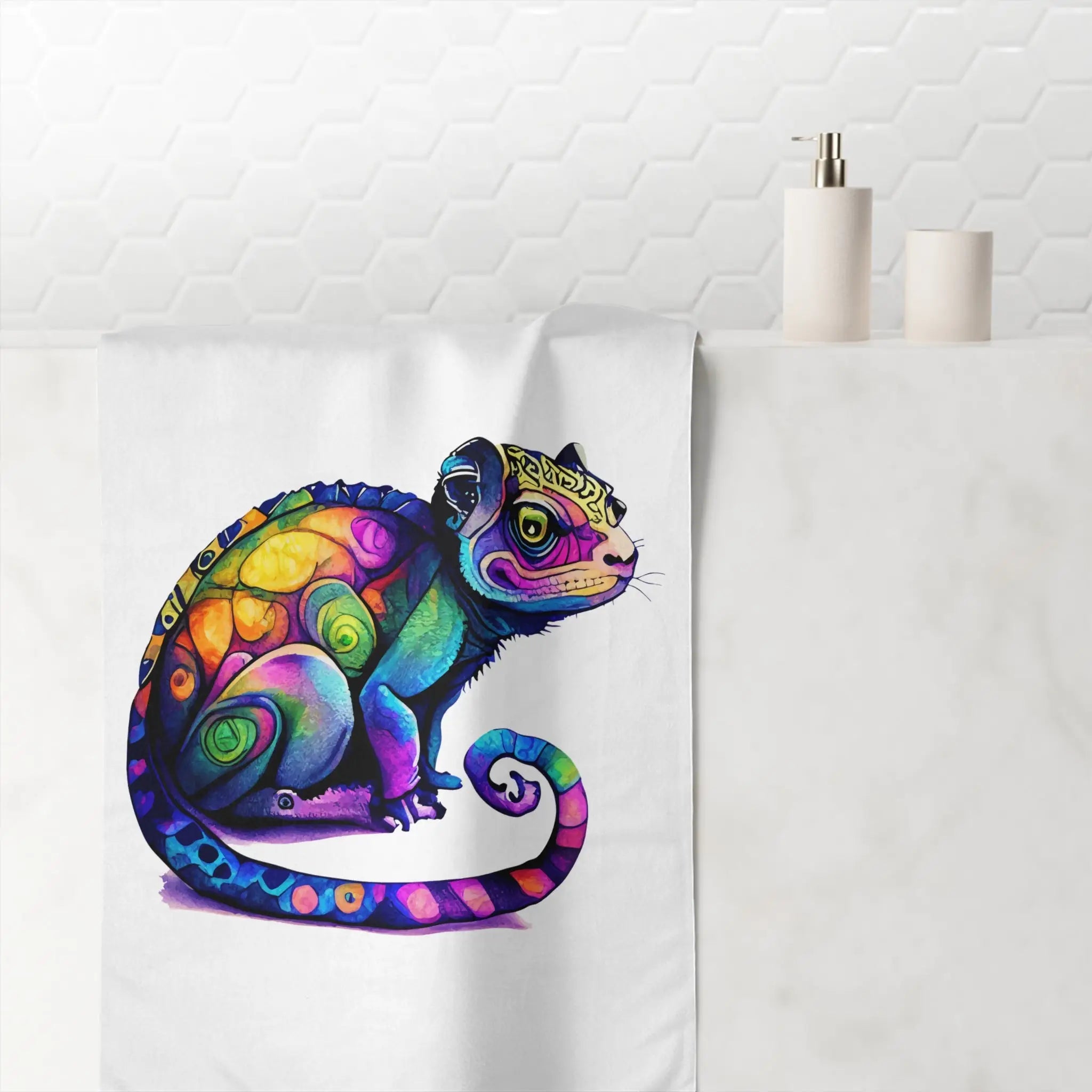 Colorful Love Chameleon | Mix & Match XL Fun-Flirty Lovers’ Towels