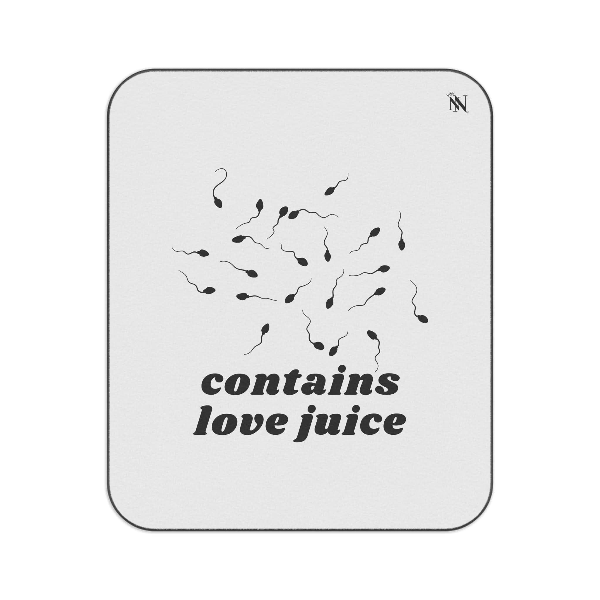 Contains Love Juice | Mix Match Fun-Flirty Lovers’ Water-Resistant Blankets