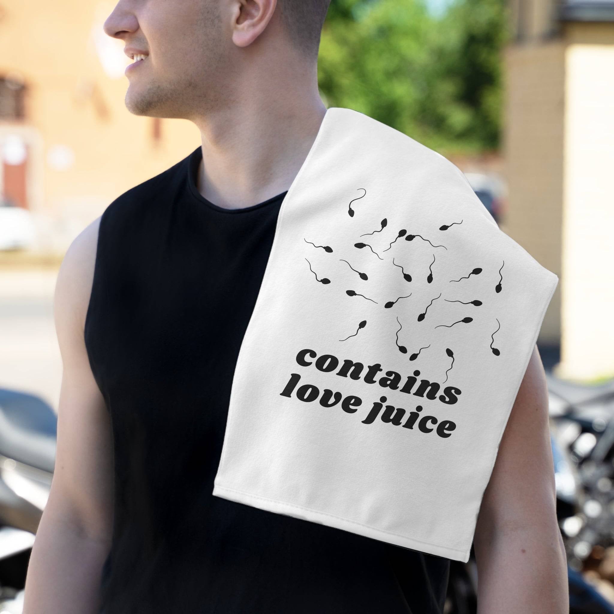 Contains Love Juice | Mix & Match Soft Fun-Flirty Lovers’ Towels