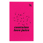 Contains Love Juice Pink | Mix & Match Soft Sex Towels | Flirty Lovers’ Gifts