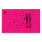 Contains Love Juice Pink | Mix & Match Soft Sex Towels | Flirty Lovers’ Gifts