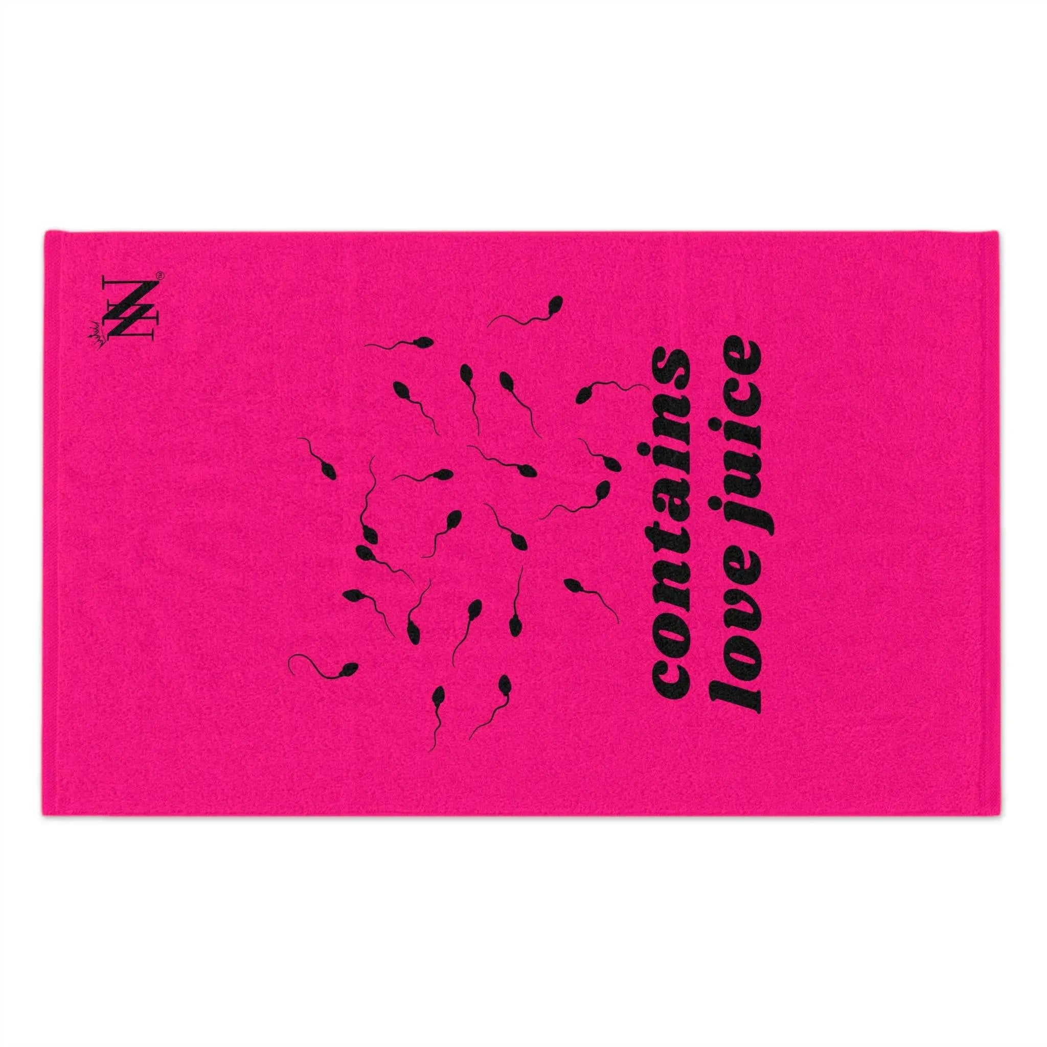 Contains Love Juice Pink | Mix & Match Soft Sex Towels | Flirty Lovers’ Gifts