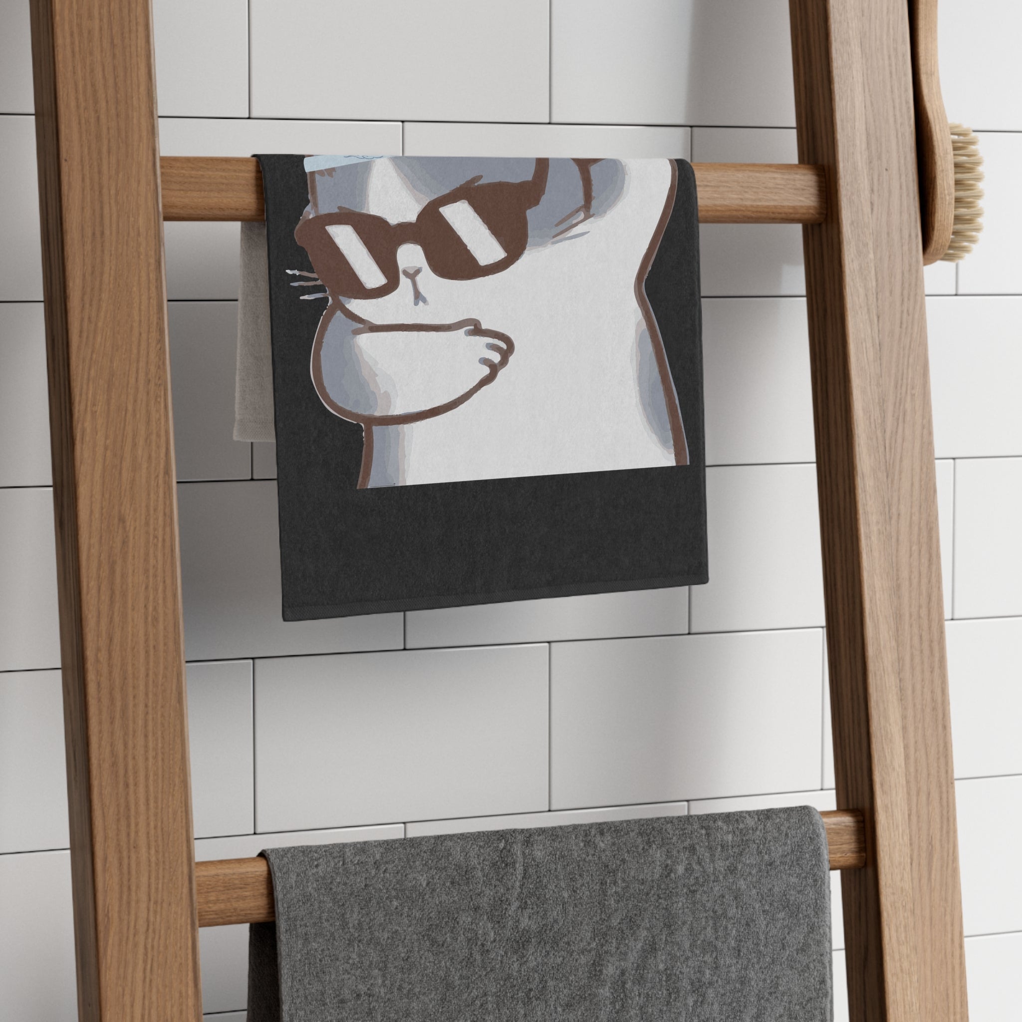 Cool Cat Black | Mix & Match Soft Fun-Flirty Lovers’ Towels