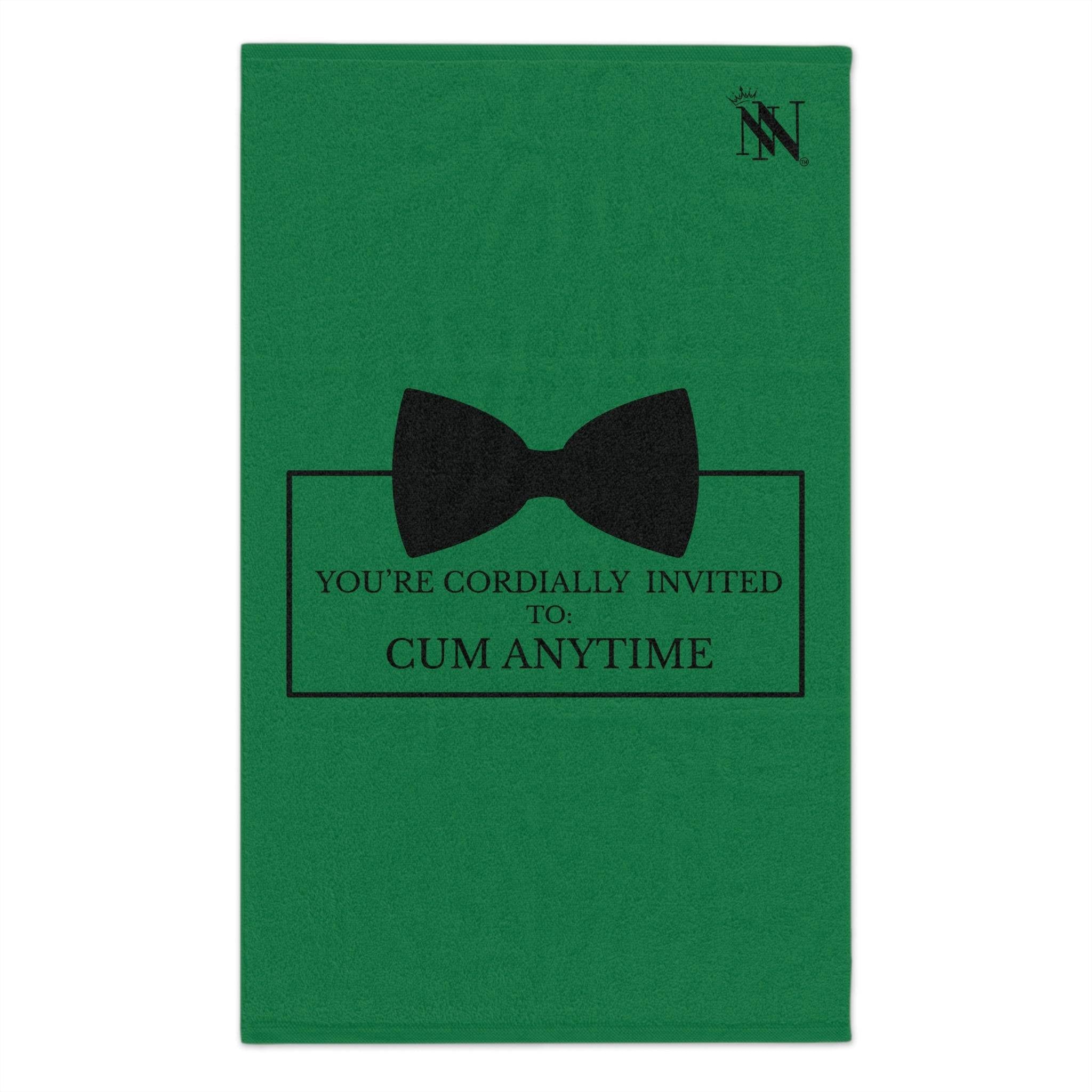 Cordially Invited Cum Green | Mix & Match Soft Fun-Flirty Lovers’ Towels
