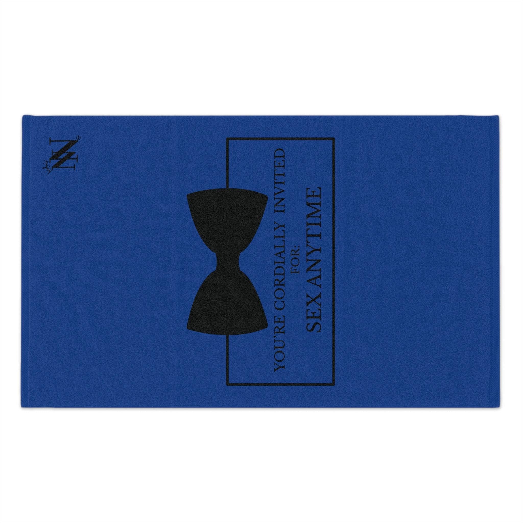 Cordially Invited Sex Blue | Mix & Match Soft Fun-Flirty Lovers’ Towels