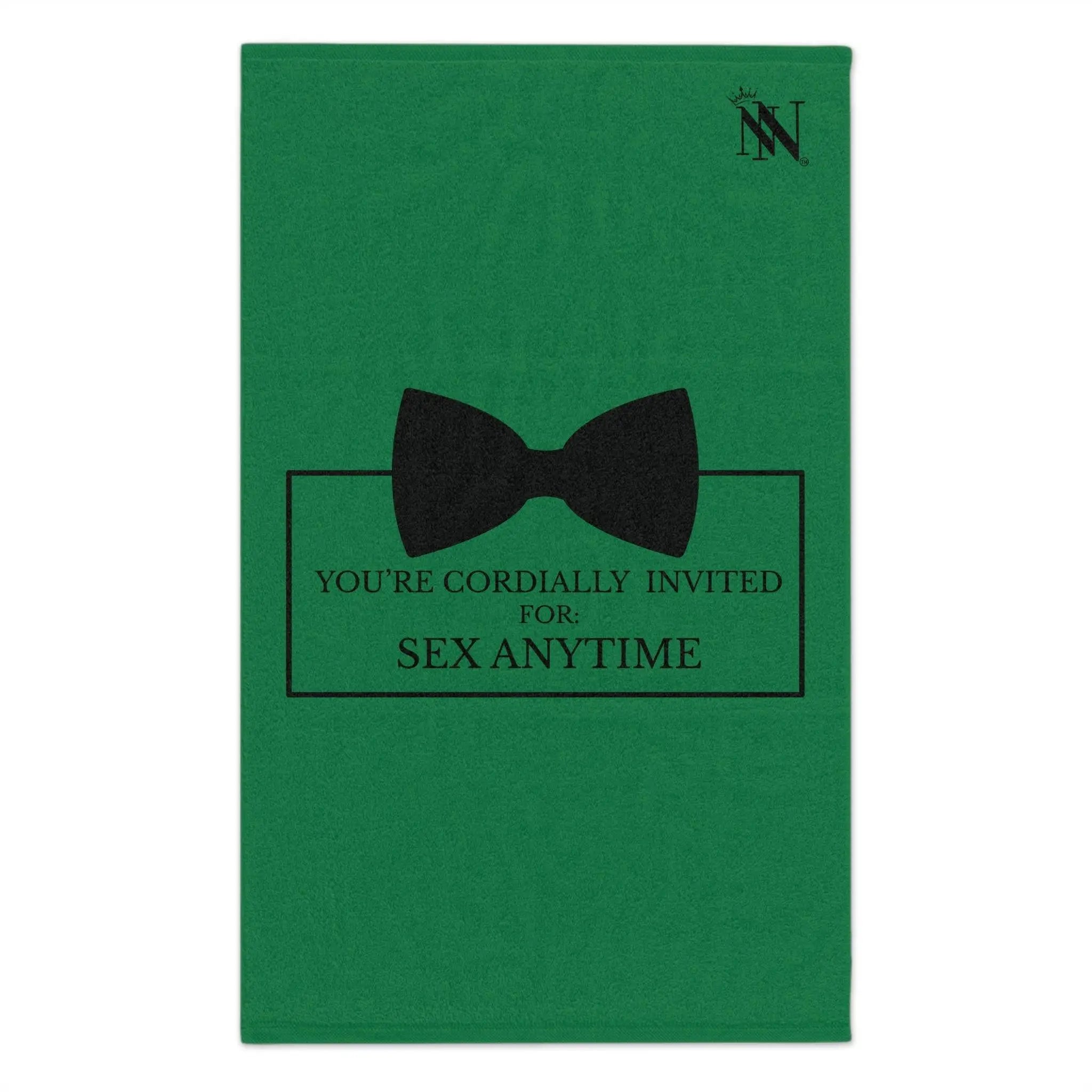 Cordially Invited Sex Green | Mix & Match Soft Fun-Flirty Lovers’ Towels