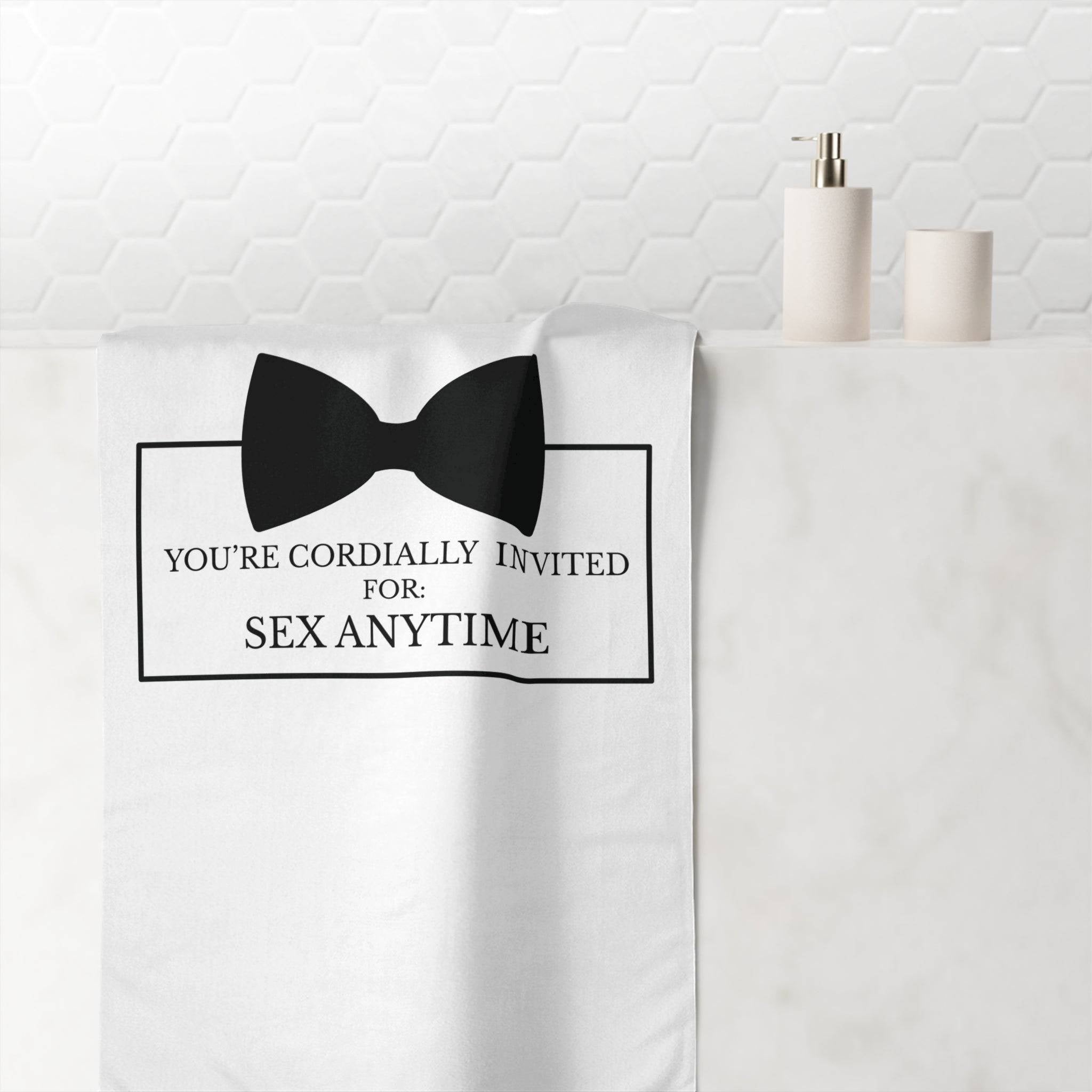 Cordially Invited Sex | Mix & Match Bougie XL Fun-Flirty Lovers’ Towels