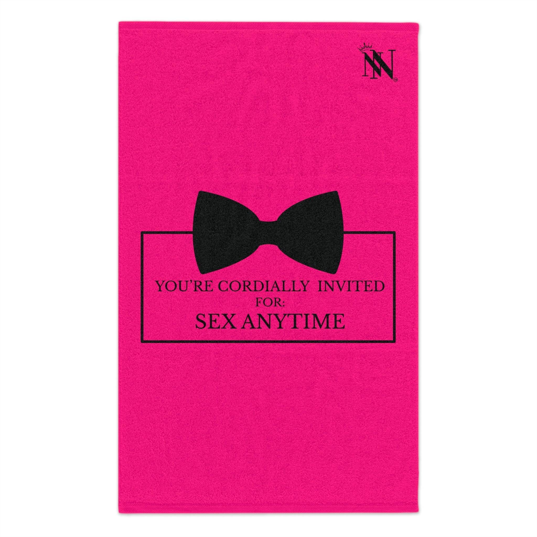 Cordially Invited Sex Pink | Mix & Match Soft Fun-Flirty Lovers’ Towels