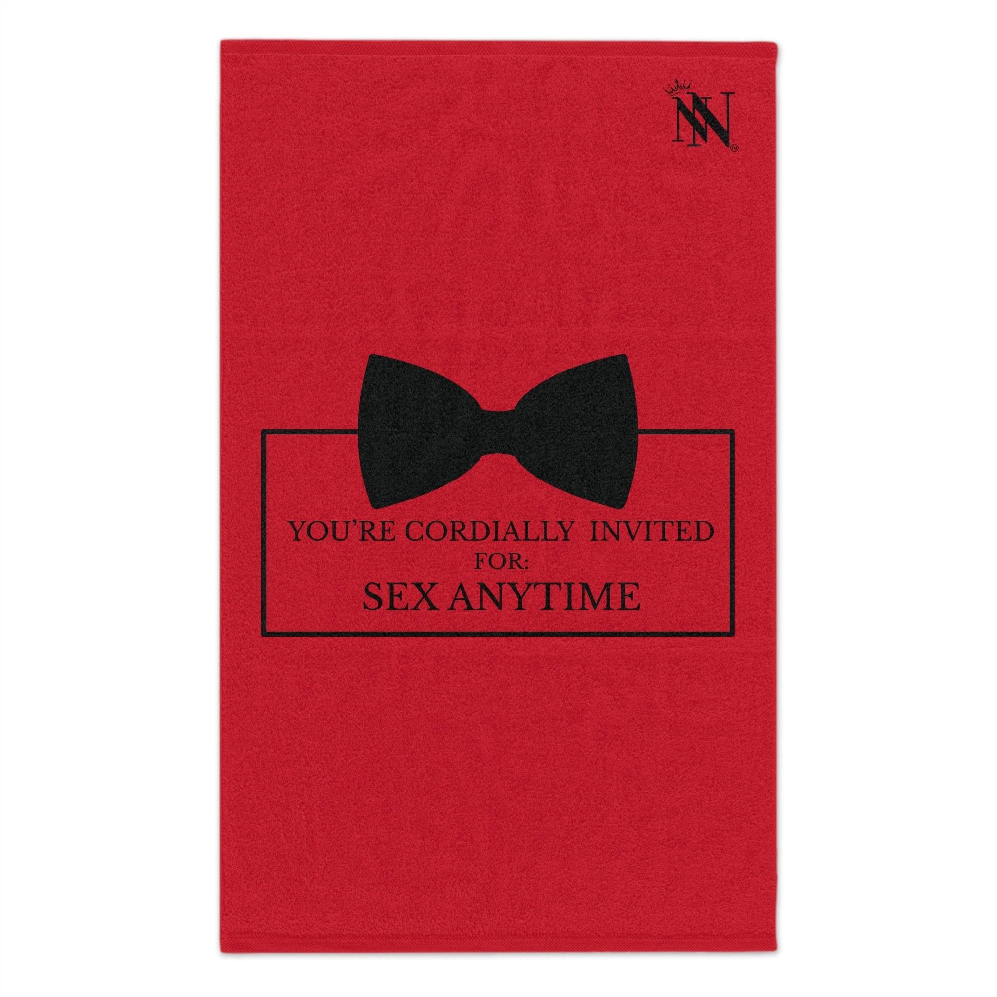 Cordially Invited Sex Red | Mix & Match Soft Fun-Flirty Lovers’ Towels