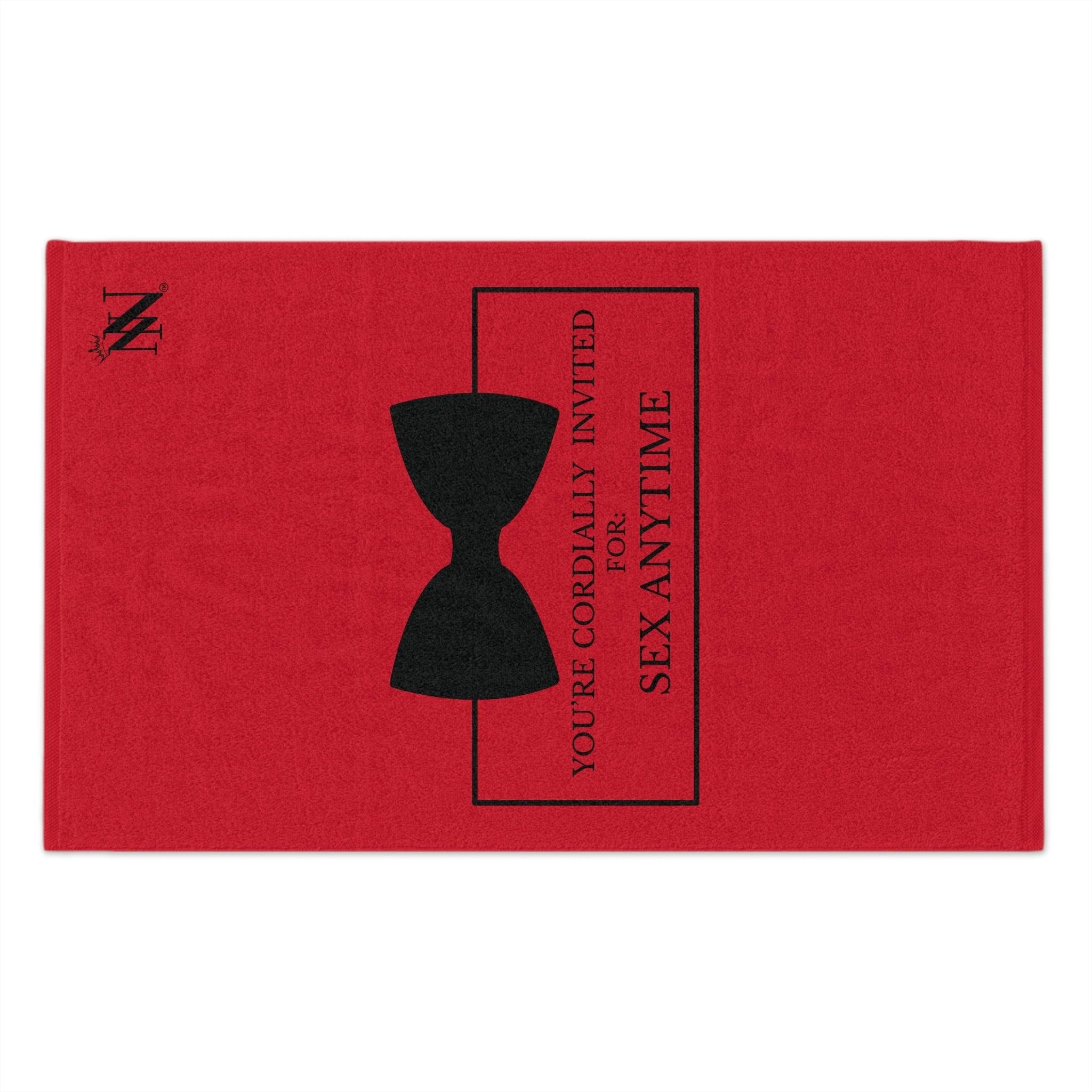 Cordially Invited Sex Red | Mix & Match Soft Fun-Flirty Lovers’ Towels