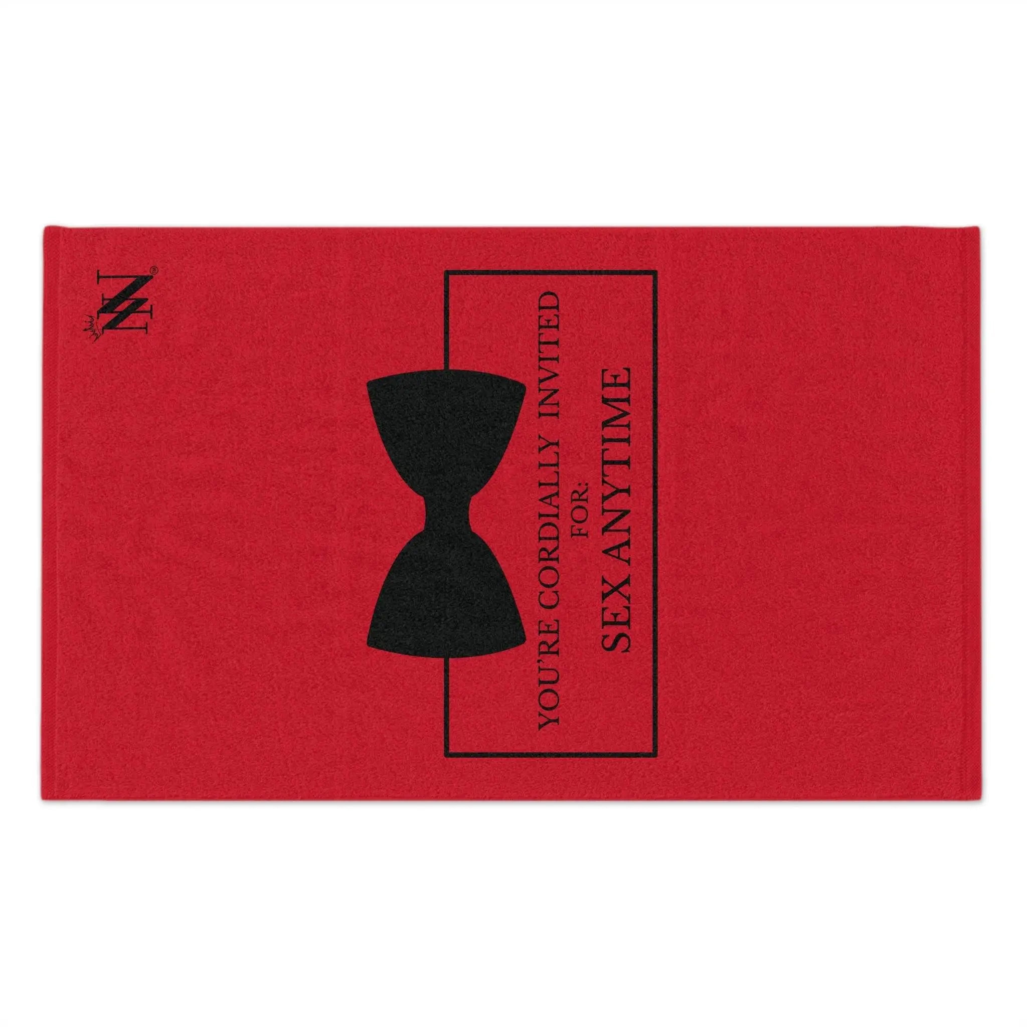 Cordially Invited Sex Red | Mix & Match Soft Fun-Flirty Lovers’ Towels