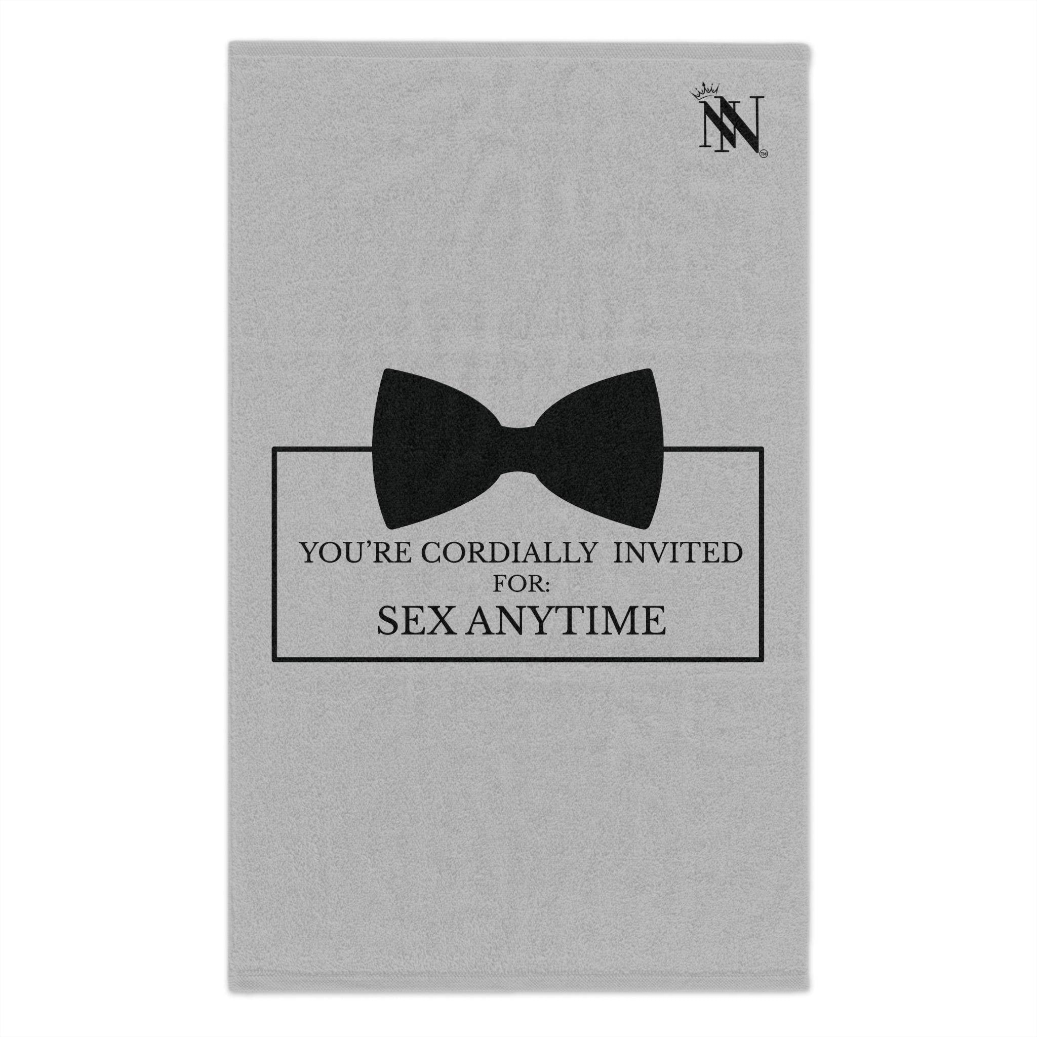 Cordially Invited Sex Silver | Mix & Match Soft Fun-Flirty Lovers’ Towels