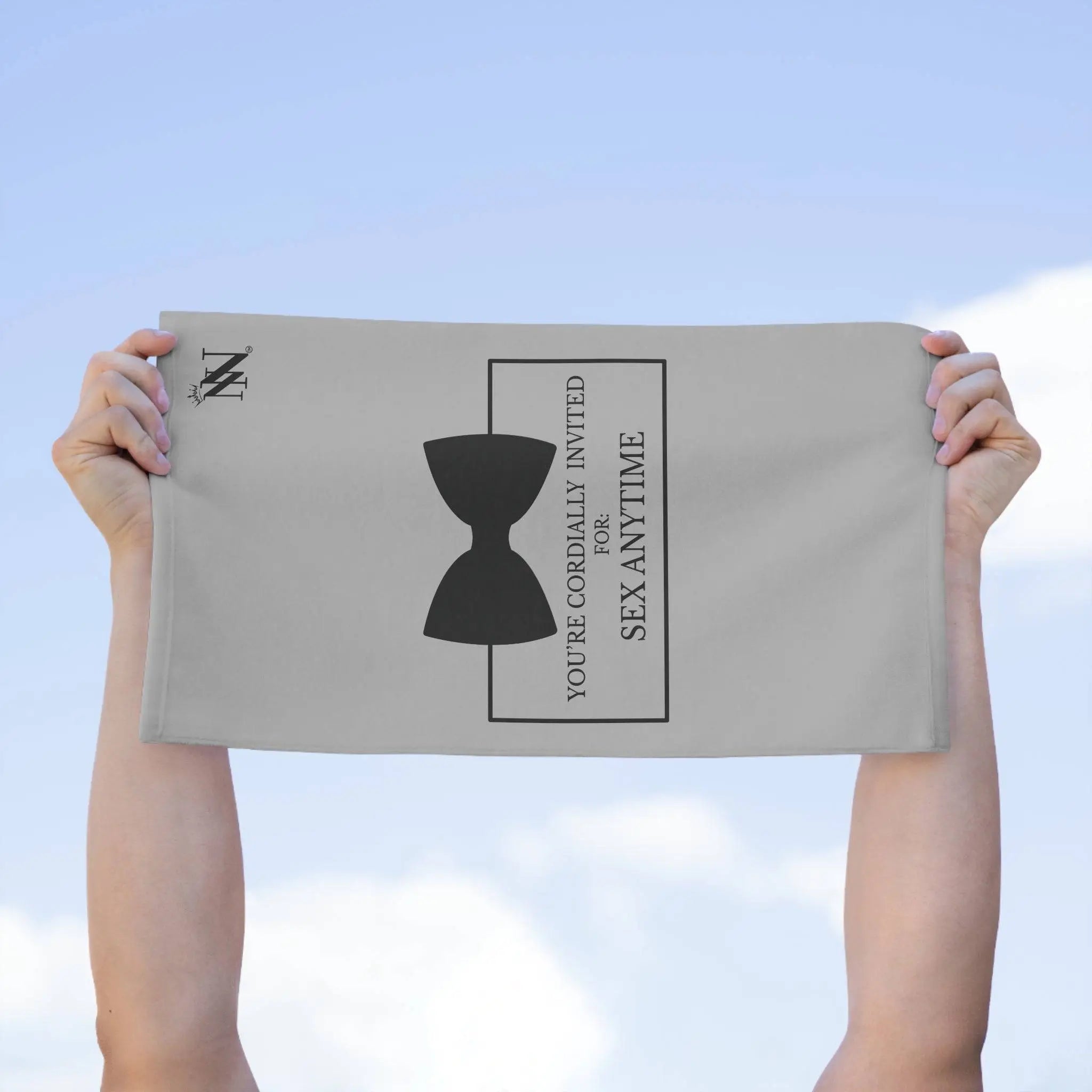 Cordially Invited Sex Silver | Mix & Match Soft Fun-Flirty Lovers’ Towels
