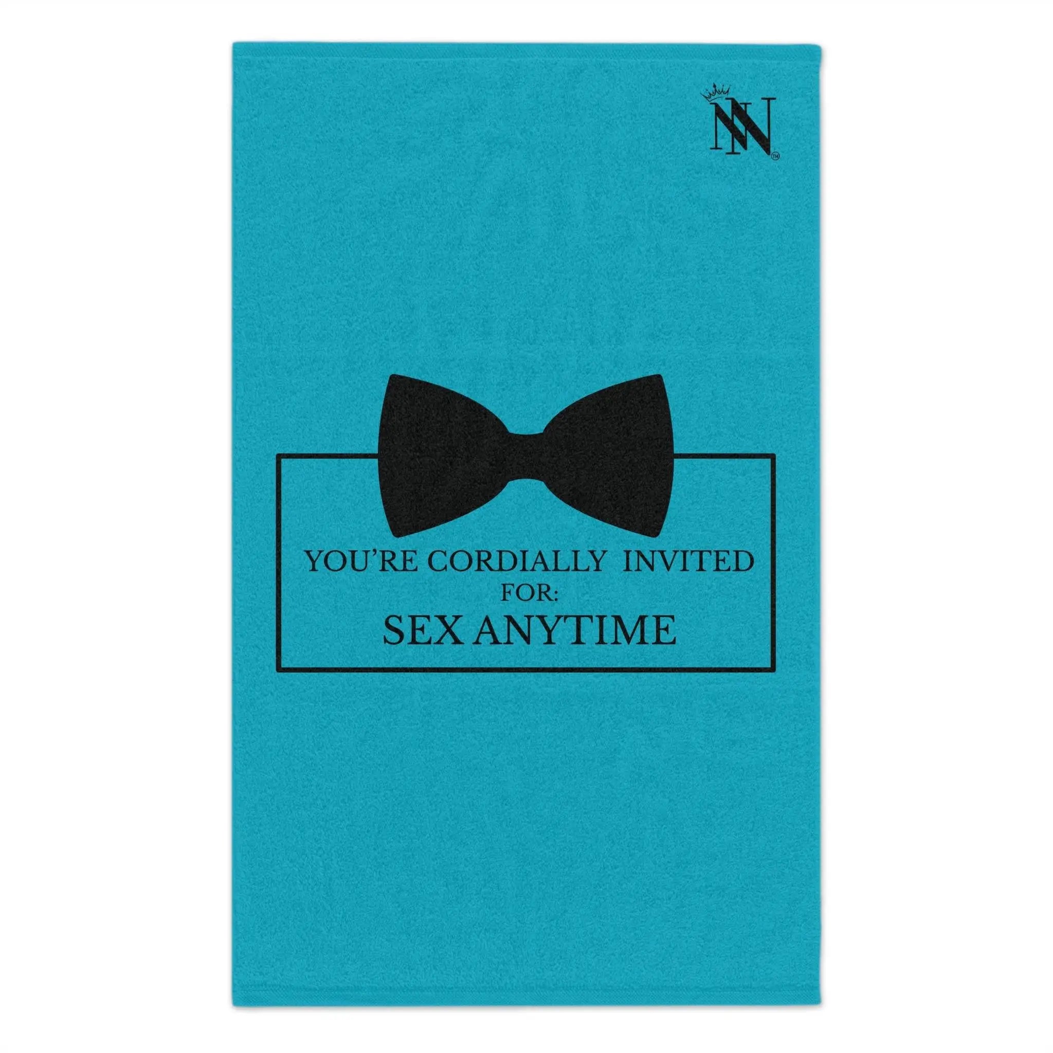 Cordially Invited Sex Teal | Mix & Match Soft Fun-Flirty Lovers’ Towels