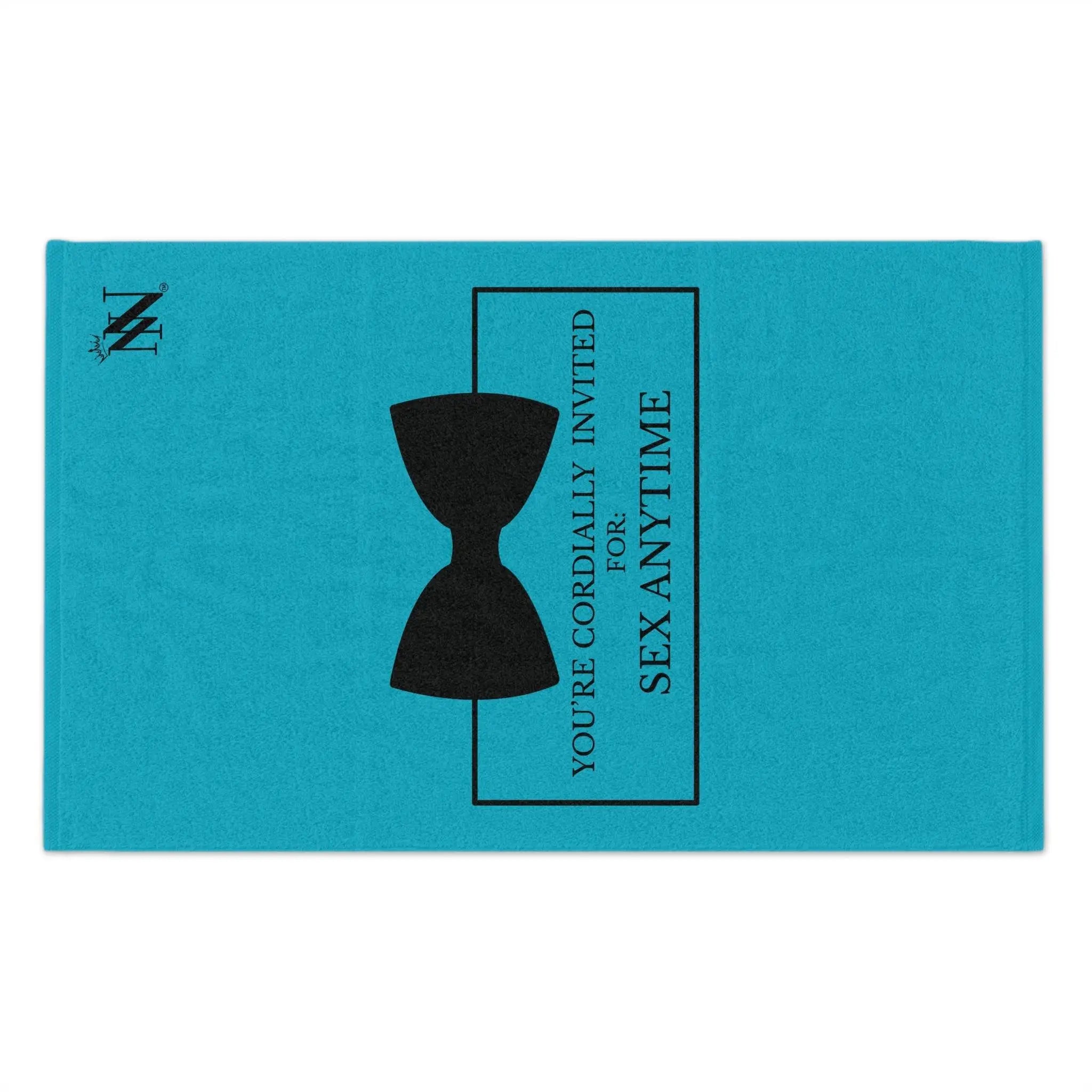 Cordially Invited Sex Teal | Mix & Match Soft Fun-Flirty Lovers’ Towels