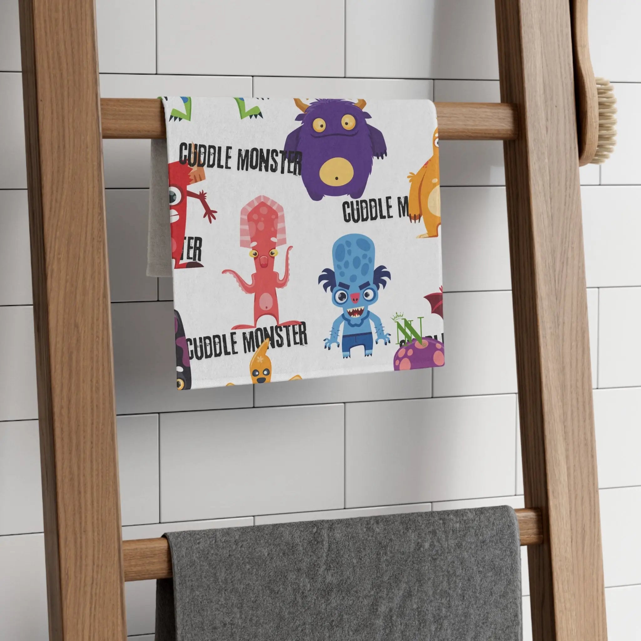 Cuddle Monster Pattern | Mix & Match Soft Fun-Flirty Lovers’ Towels