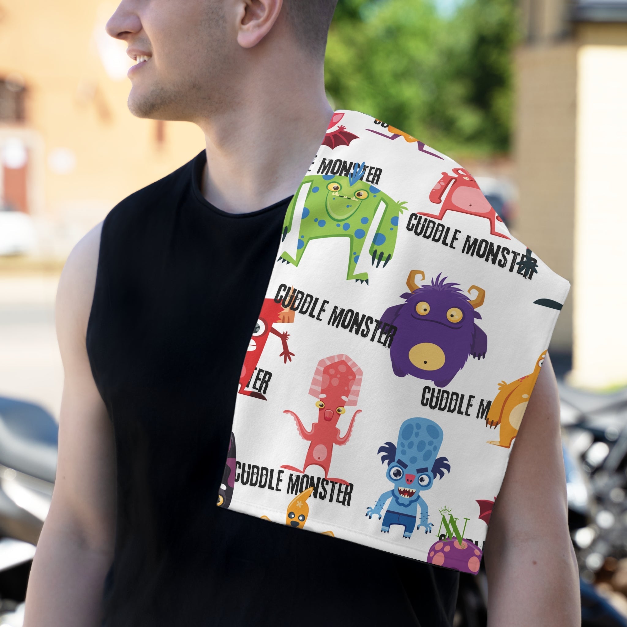 Cuddle Monster Pattern | Mix & Match Soft Fun-Flirty Lovers’ Towels