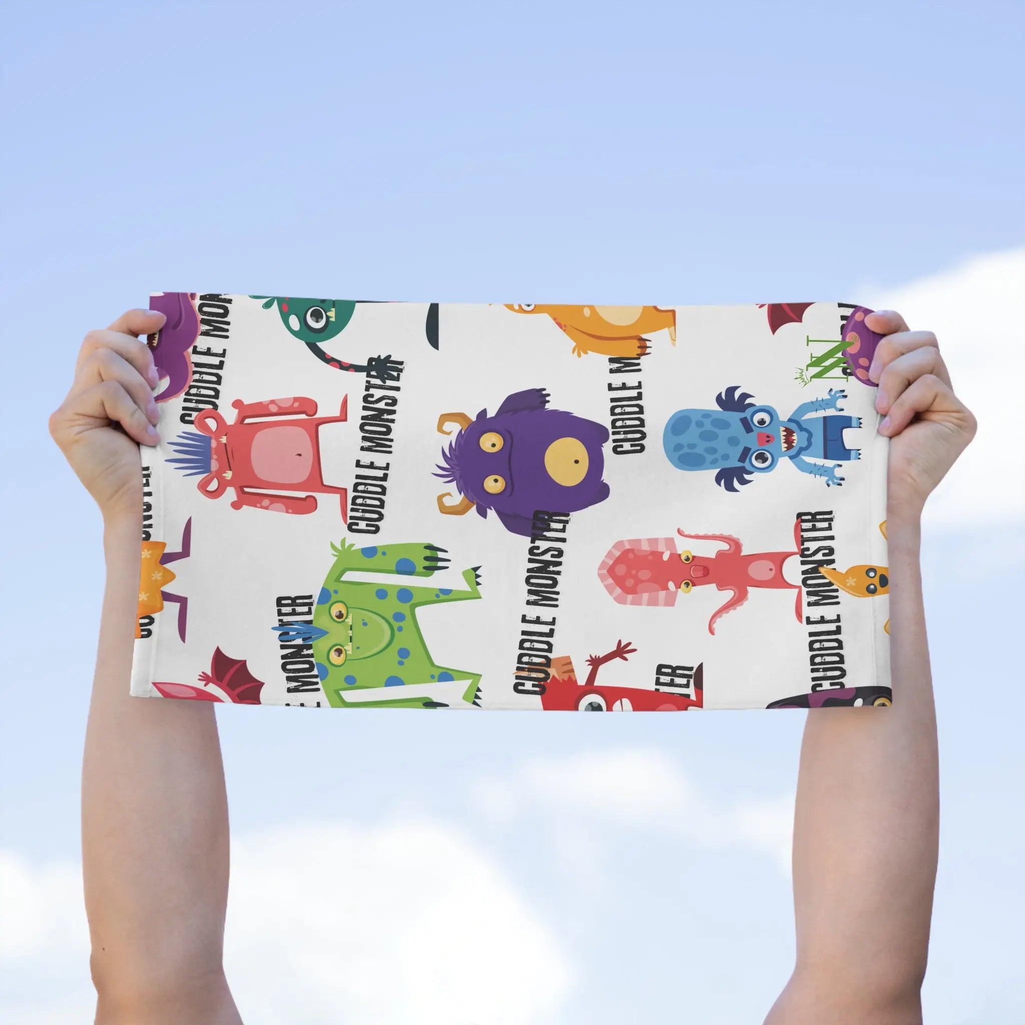 Cuddle Monster Pattern | Mix & Match Soft Fun-Flirty Lovers’ Towels