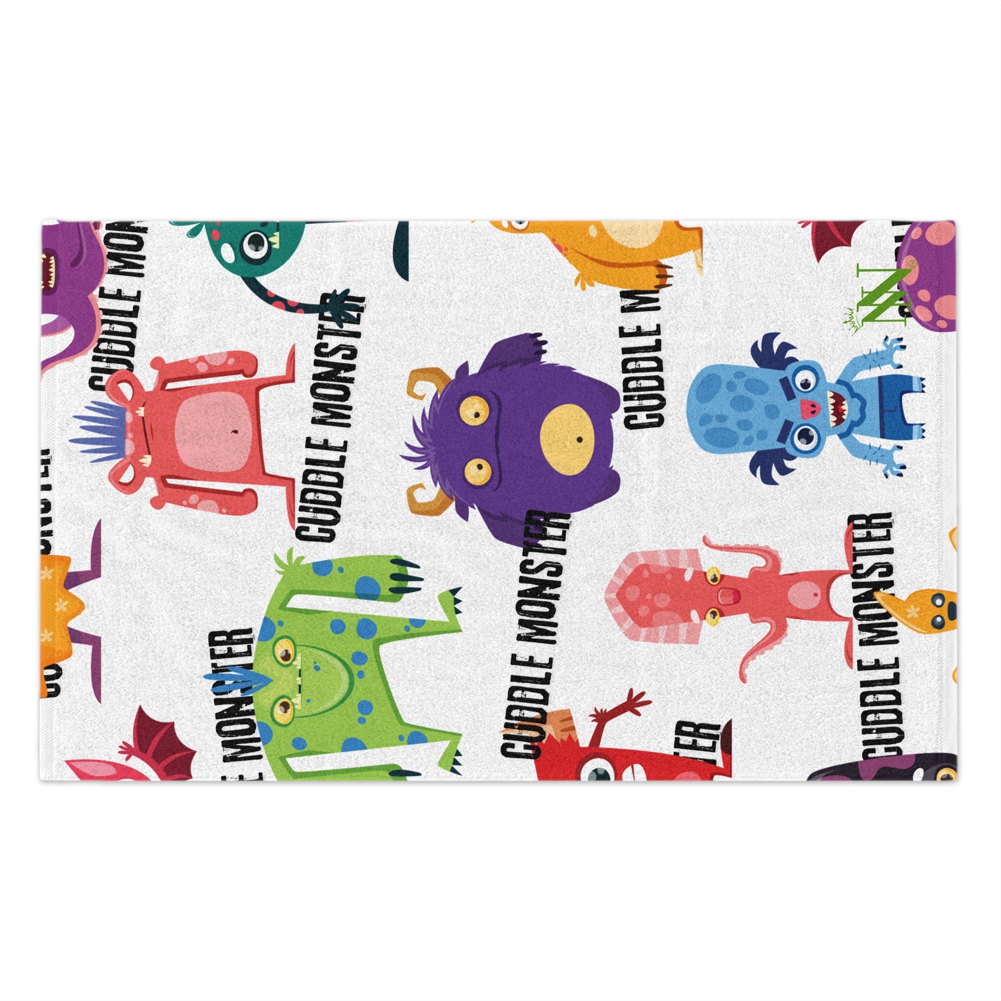 Cuddle Monster Pattern | Mix & Match Soft Fun-Flirty Lovers’ Towels