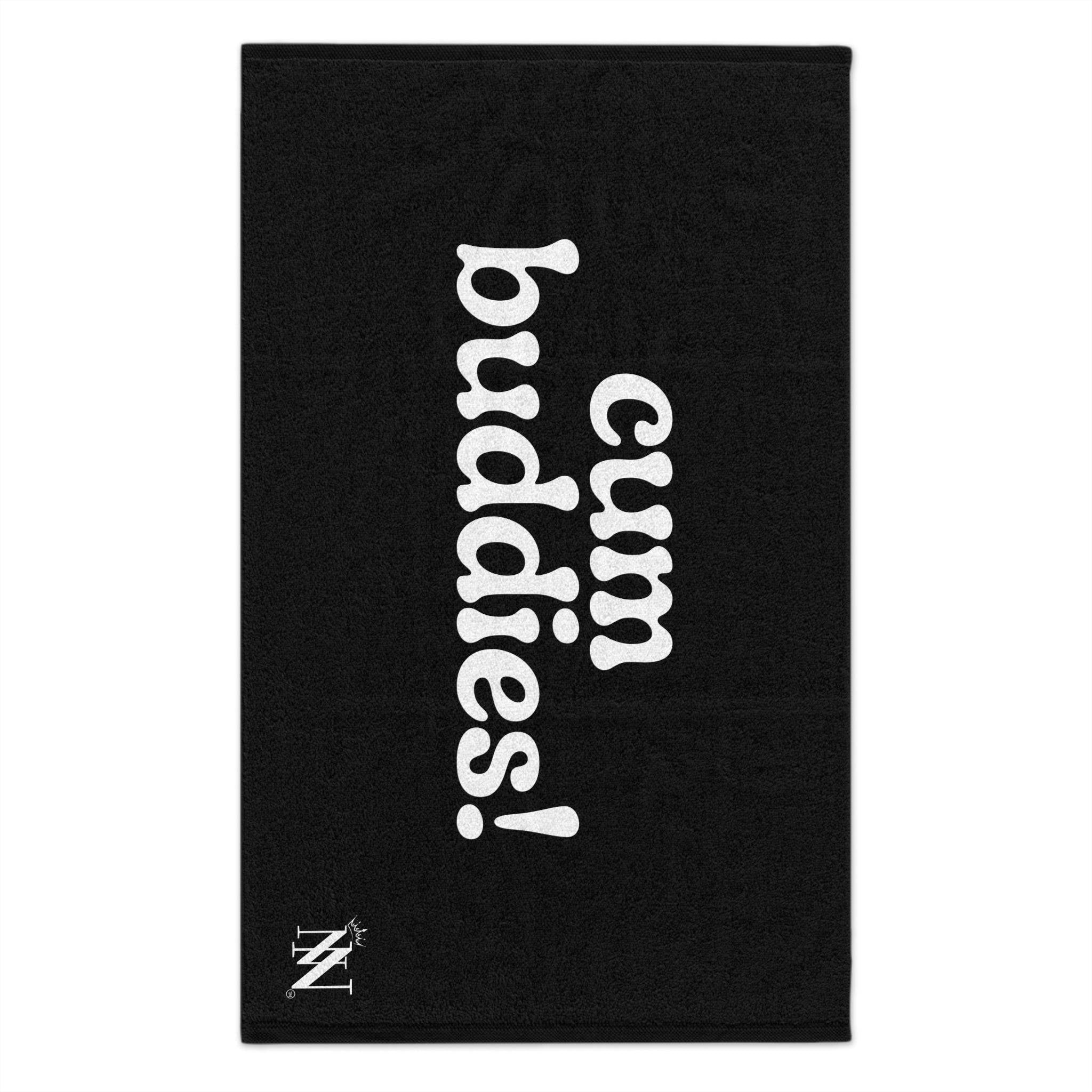 Cum Buddies! Black Mix & Match Soft Sex Towels | Flirty Lovers’ Gifts