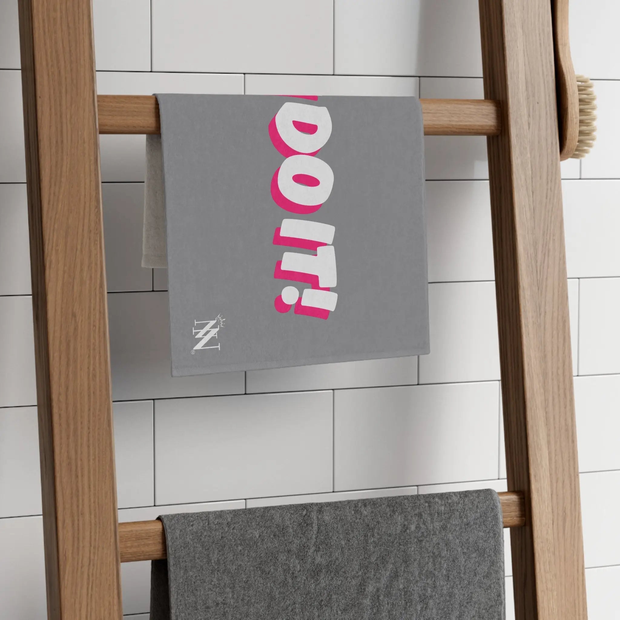 Cum Do It! Grey | Mix & Match Soft Fun-Flirty Lovers’ Towels
