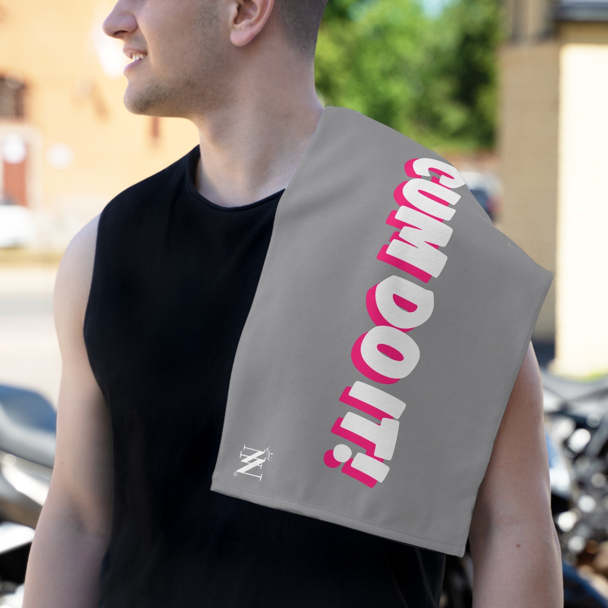 Cum Do It! Grey | Mix & Match Soft Fun-Flirty Lovers’ Towels