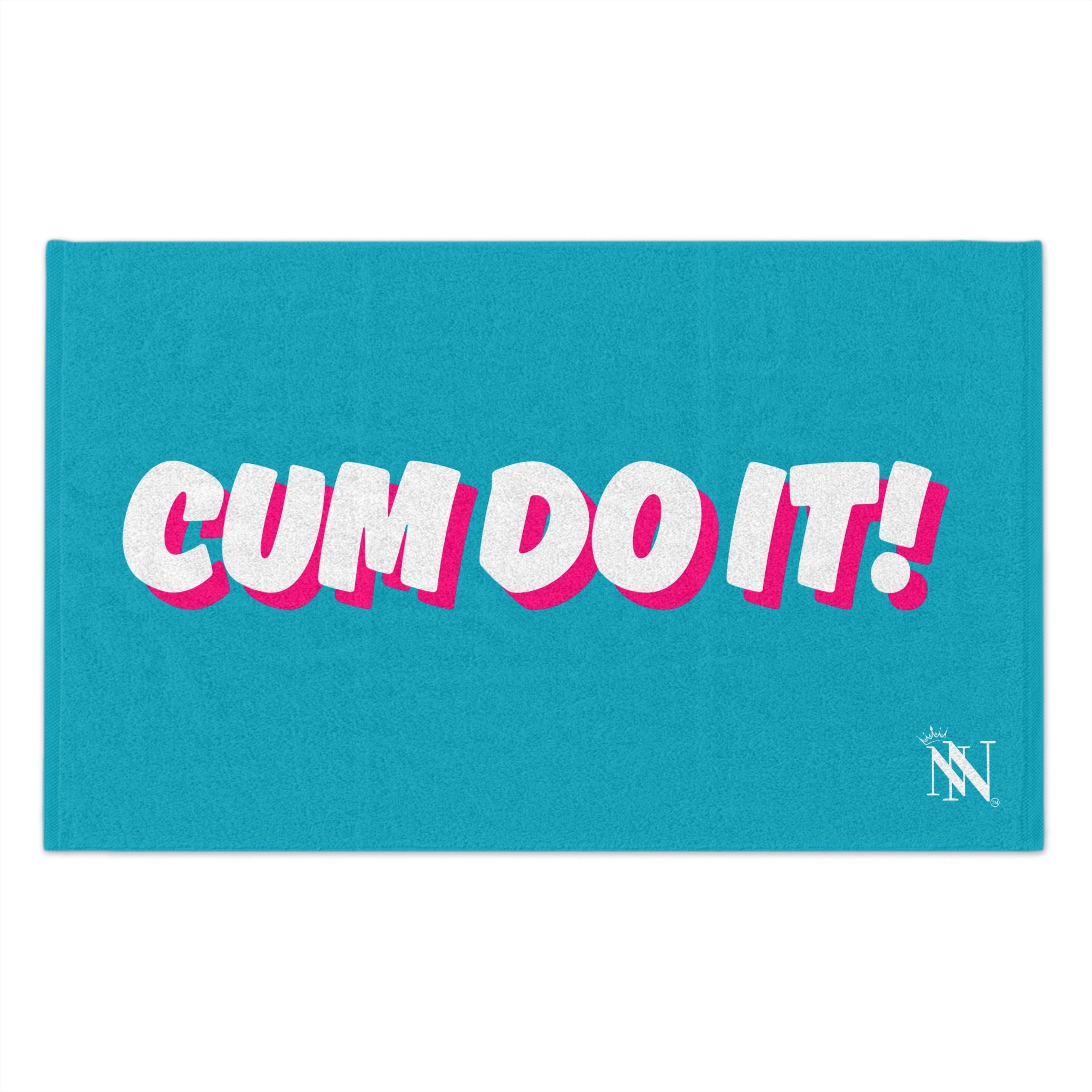 Cum Do It! Teal | Mix & Match Soft Fun-Flirty Lovers’ Towels