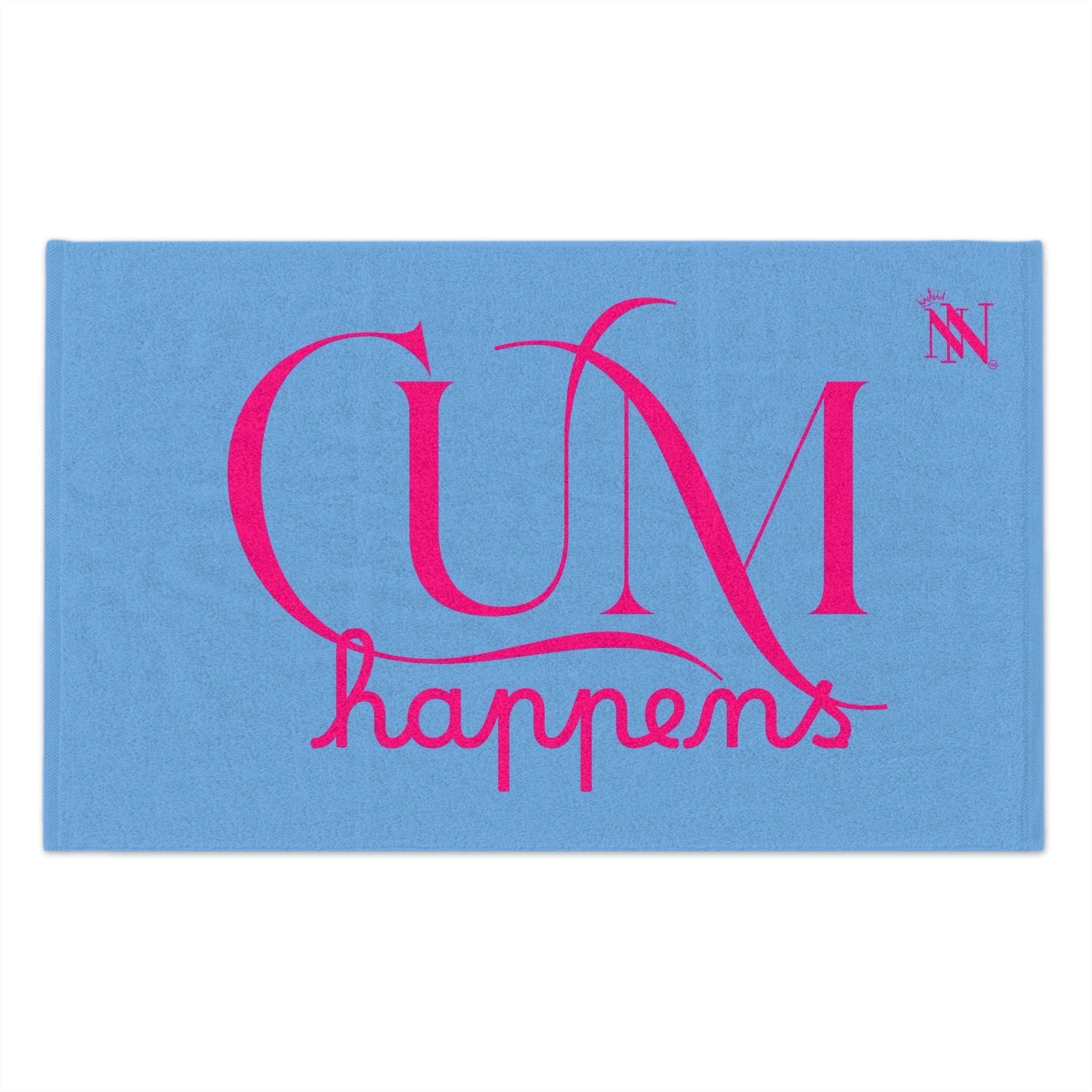 Cum Happens Light Blue | Mix & Match Soft Fun-Flirty Lovers’ Towels