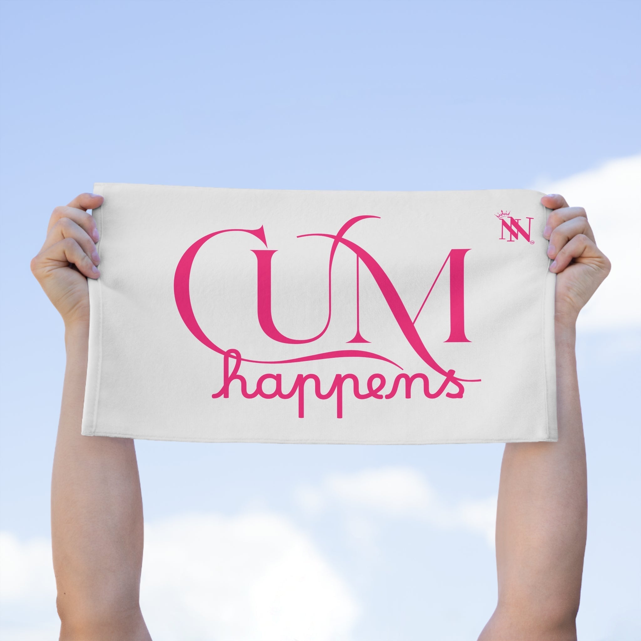 Cum Happens White | Mix & Match Soft Fun-Flirty Lovers’ Towels