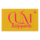 Cum Happens Yellow | Mix & Match Soft Fun-Flirty Lovers’ Towels
