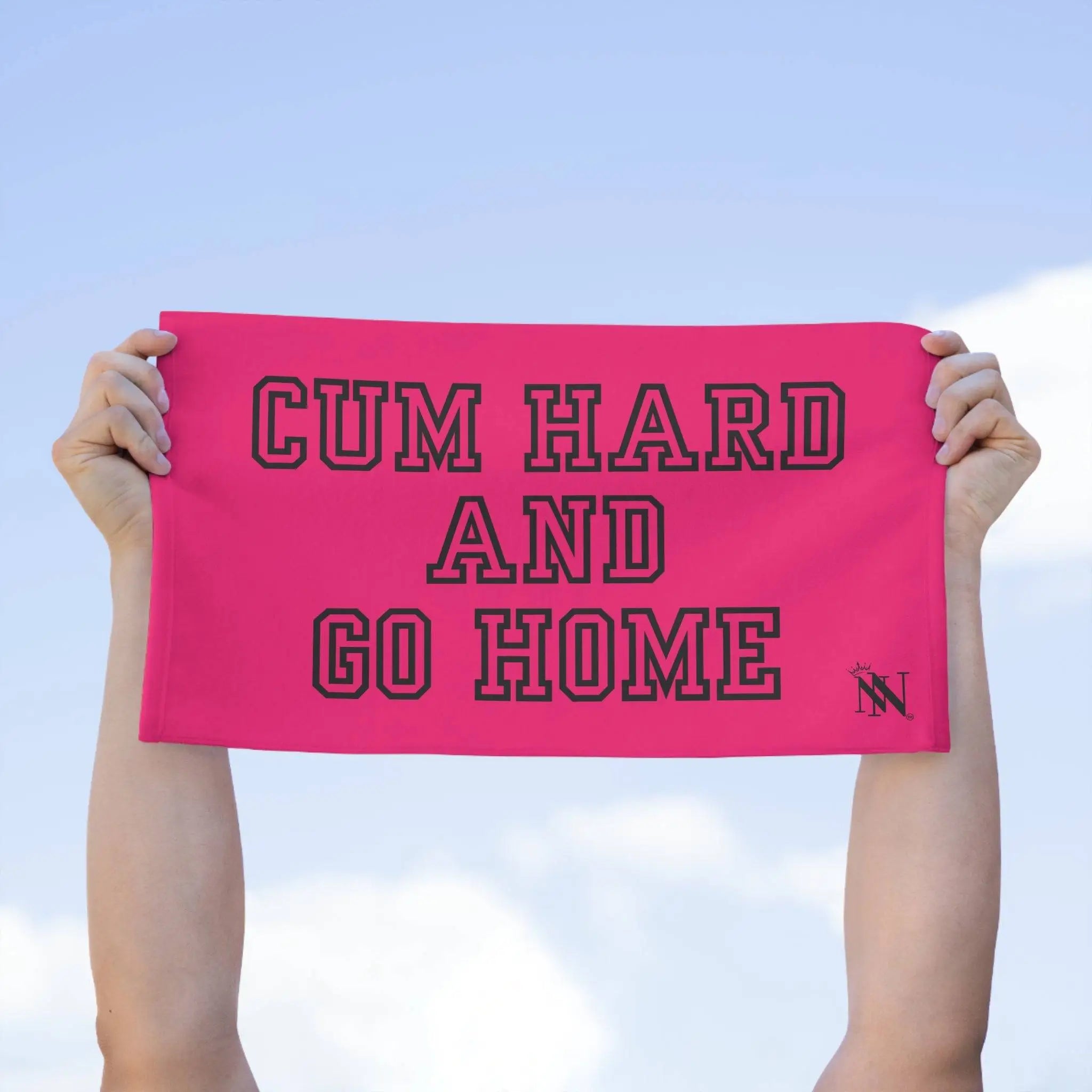 Cum Hard and Go Home Pink Mix & Match Soft Sex Towels | Naughty Lovers’ Gifts
