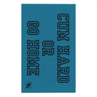 Cum Hard or Go Home Blue Mix & Match Soft Sex Towels | Naughty Lovers’ Gifts