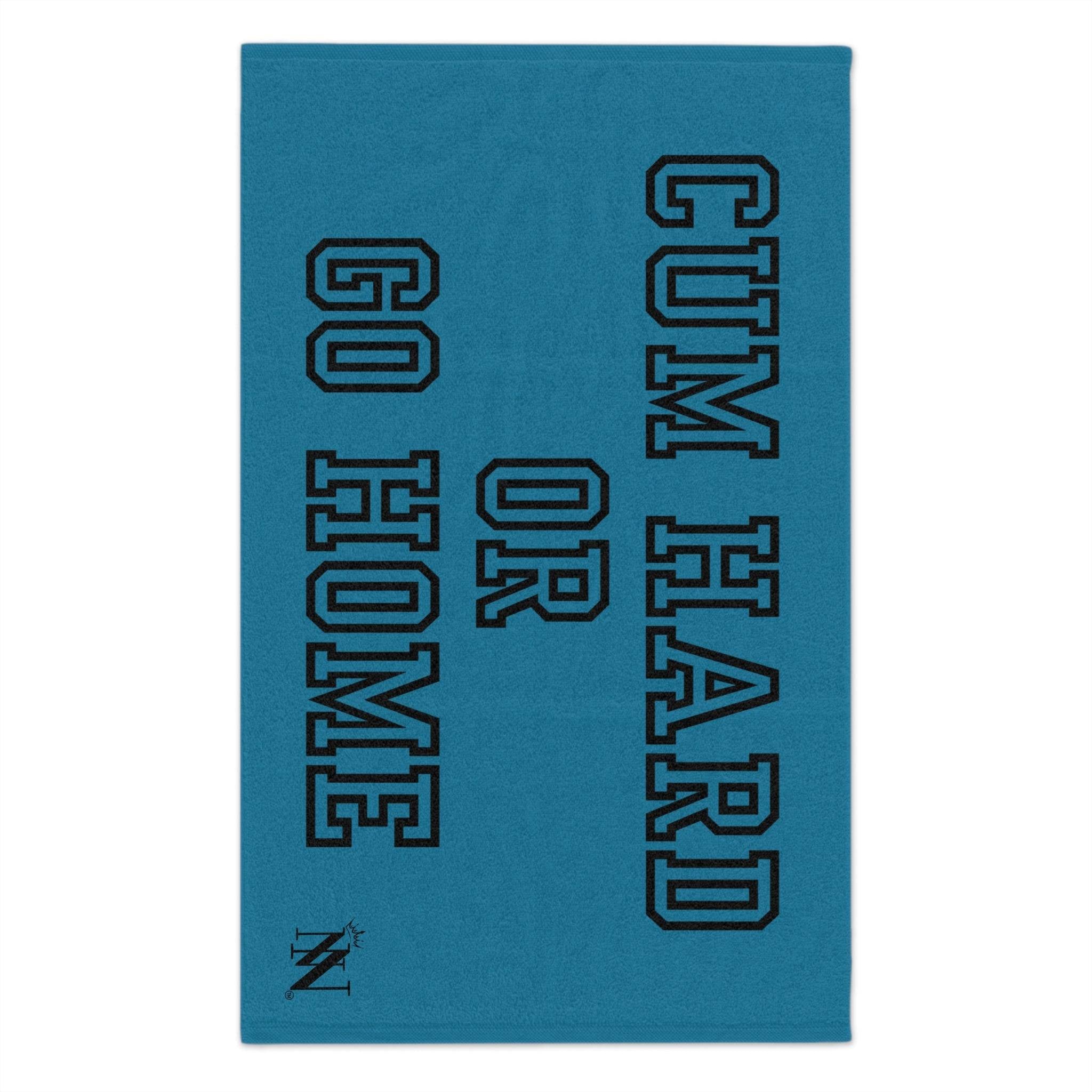 Cum Hard or Go Home Blue Mix & Match Soft Sex Towels | Naughty Lovers’ Gifts