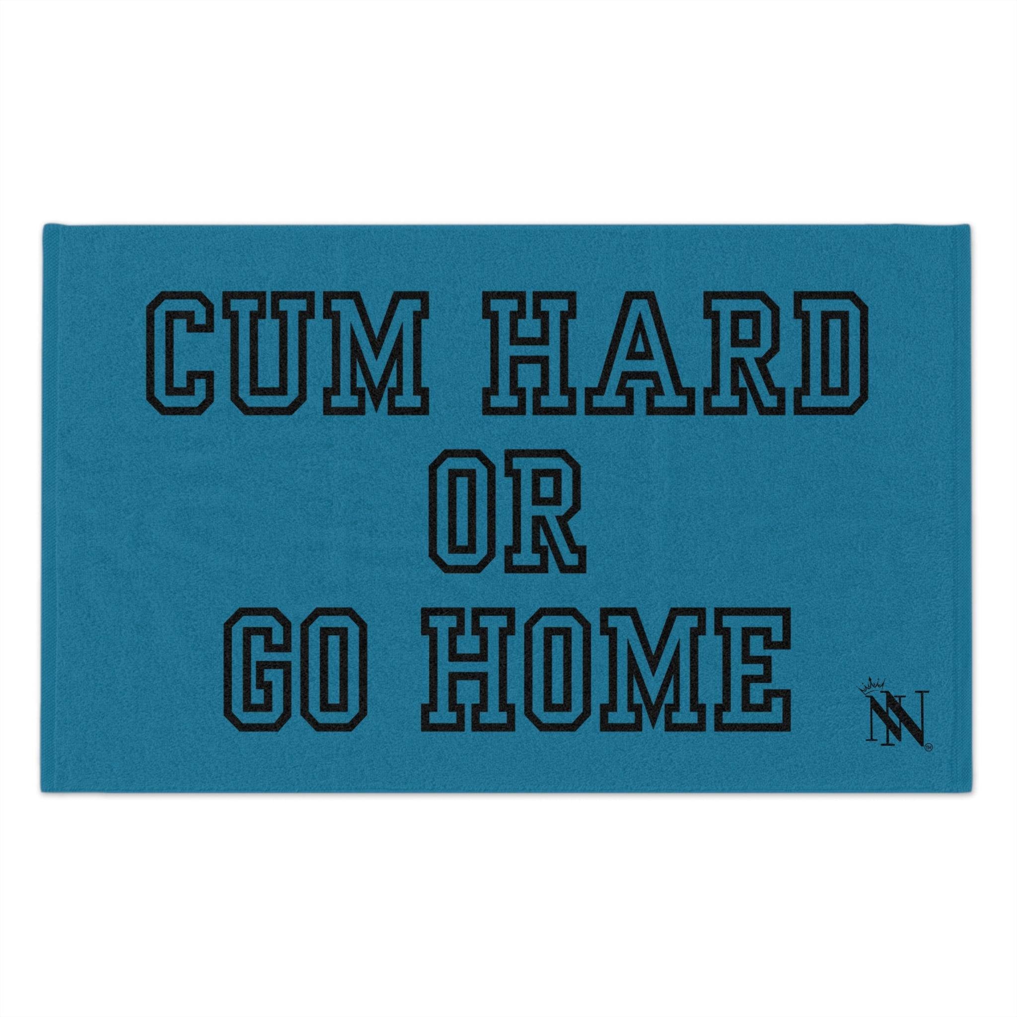 Cum Hard or Go Home Blue Mix & Match Soft Sex Towels | Naughty Lovers’ Gifts