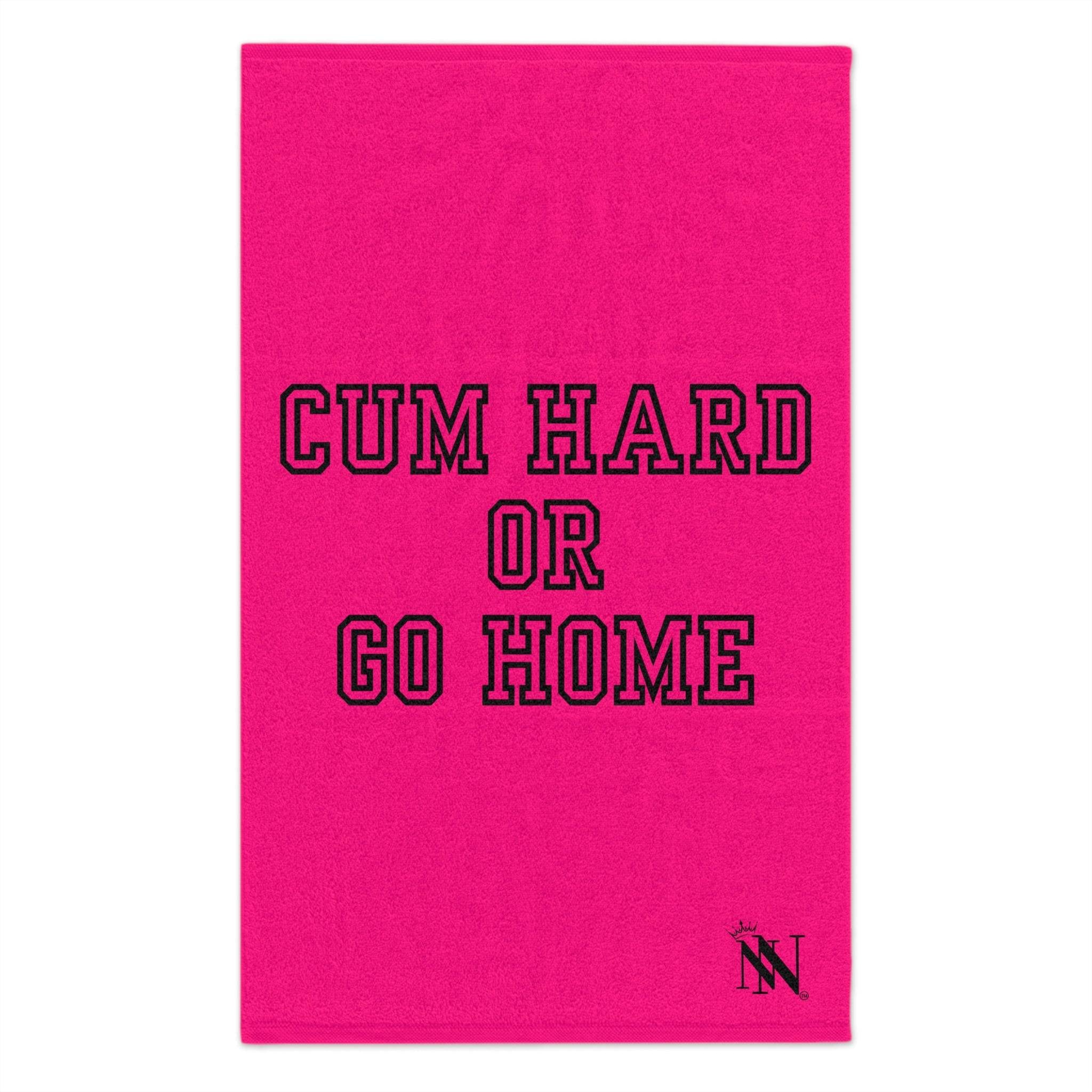 Cum Hard or Go Home Pink Mix & Match Soft Sex Towels | Flirty Lovers’ Gifts