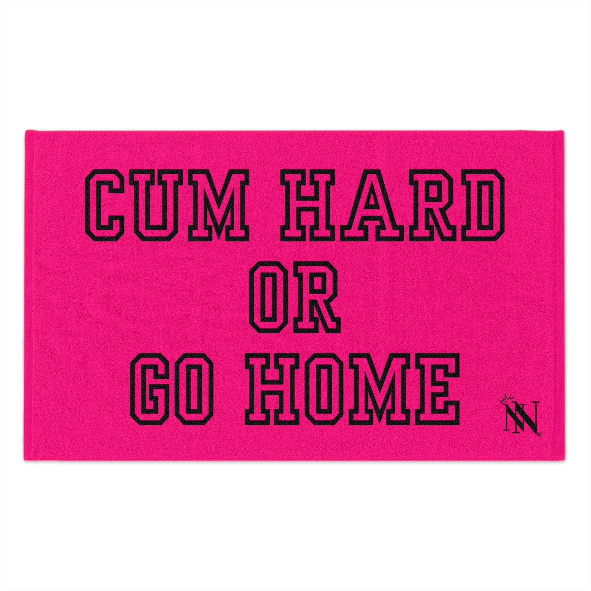 Cum Hard or Go Home Pink Mix & Match Soft Sex Towels | Naughty Lovers’ Gifts