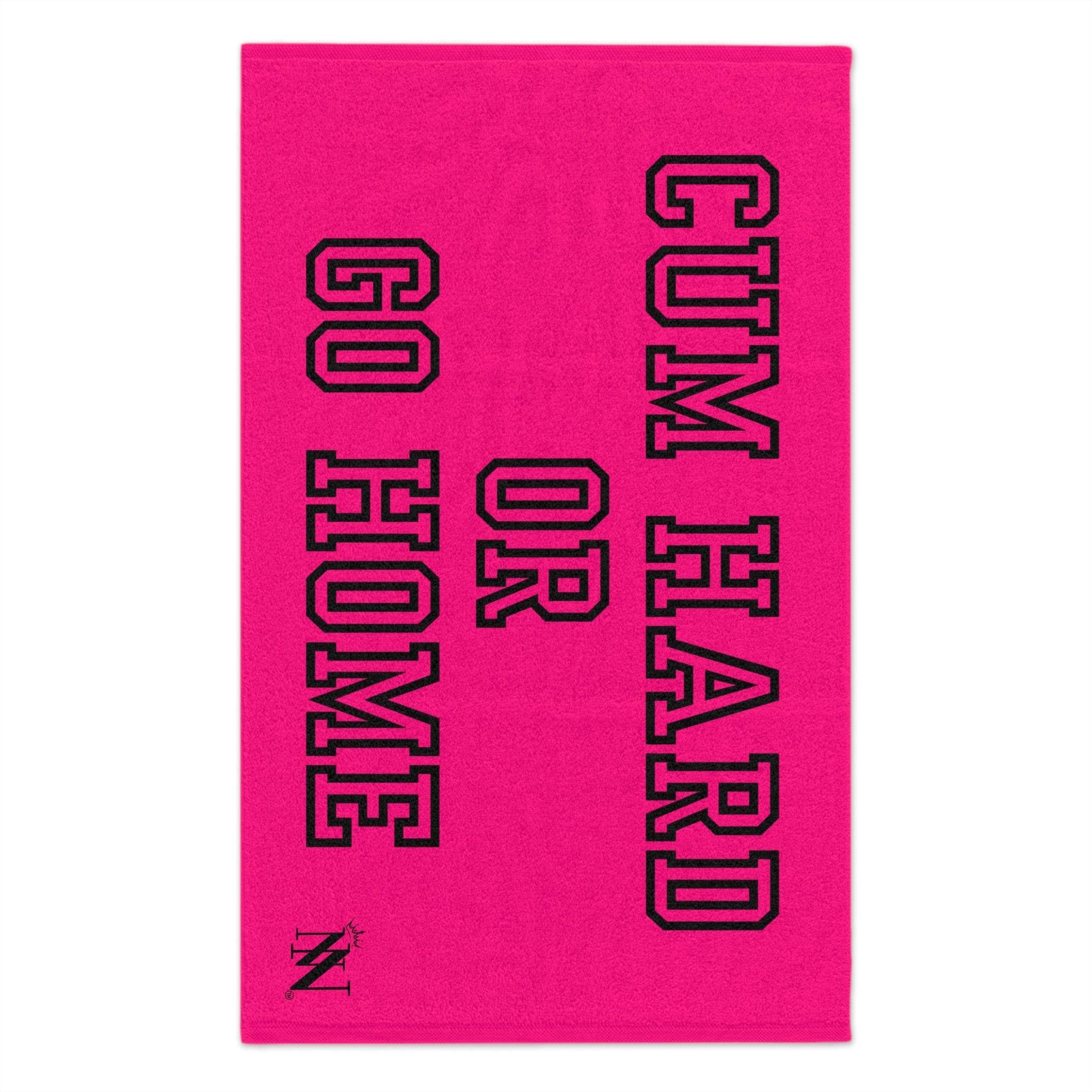 Cum Hard or Go Home Pink Mix & Match Soft Sex Towels | Naughty Lovers’ Gifts