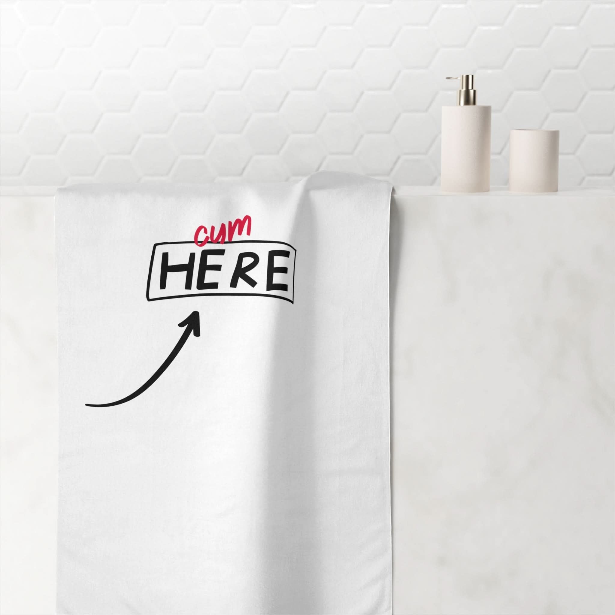 Cum Here | Mix & Match Naughty XL Fun-Flirty Lovers’ Towels