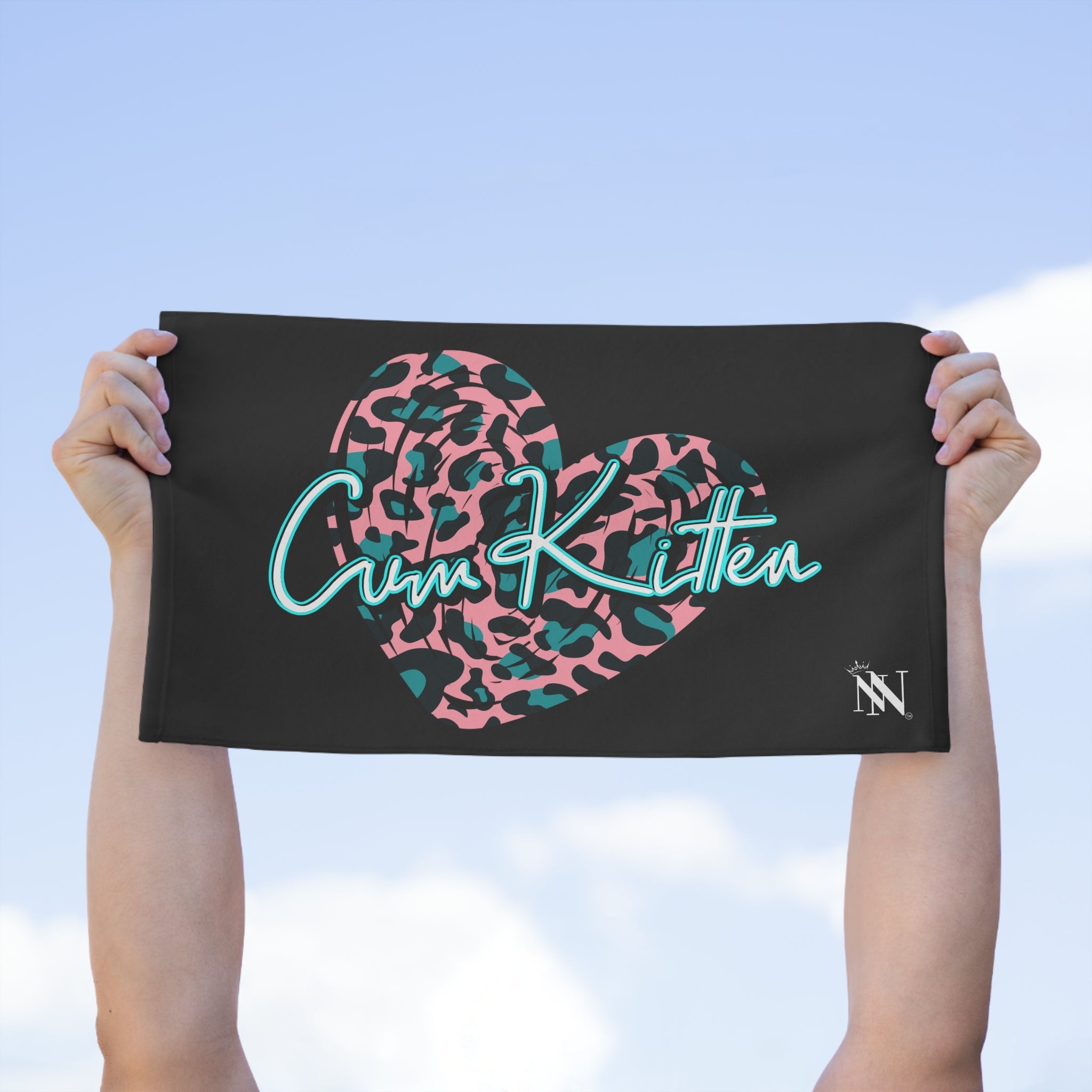 Cum Kitten Black | Mix & Match Soft Fun-Flirty Lovers’ Towels