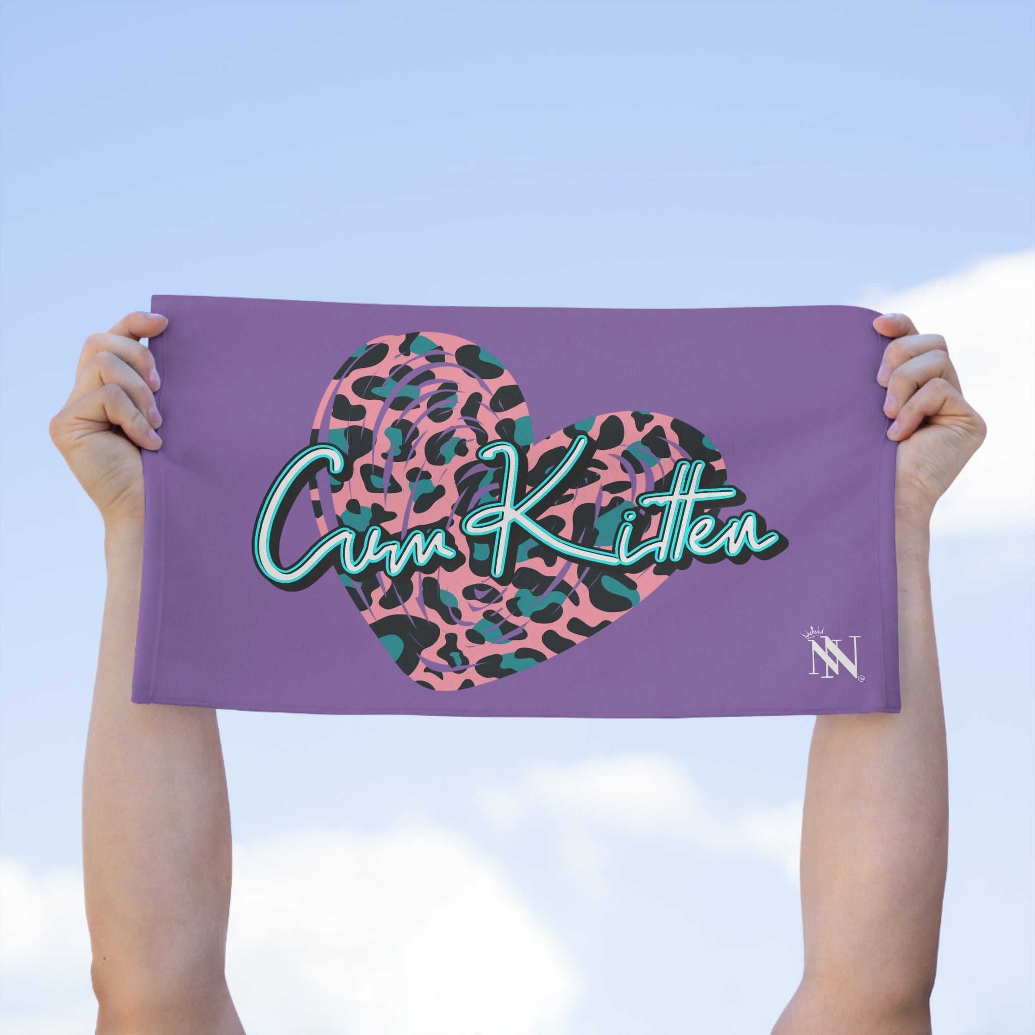 Cum Kitten Light Purple | Mix & Match Soft Fun-Flirty Lovers’ Towels