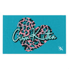 Cum Kitten Teal | Mix & Match Soft Fun-Flirty Lovers’ Towels