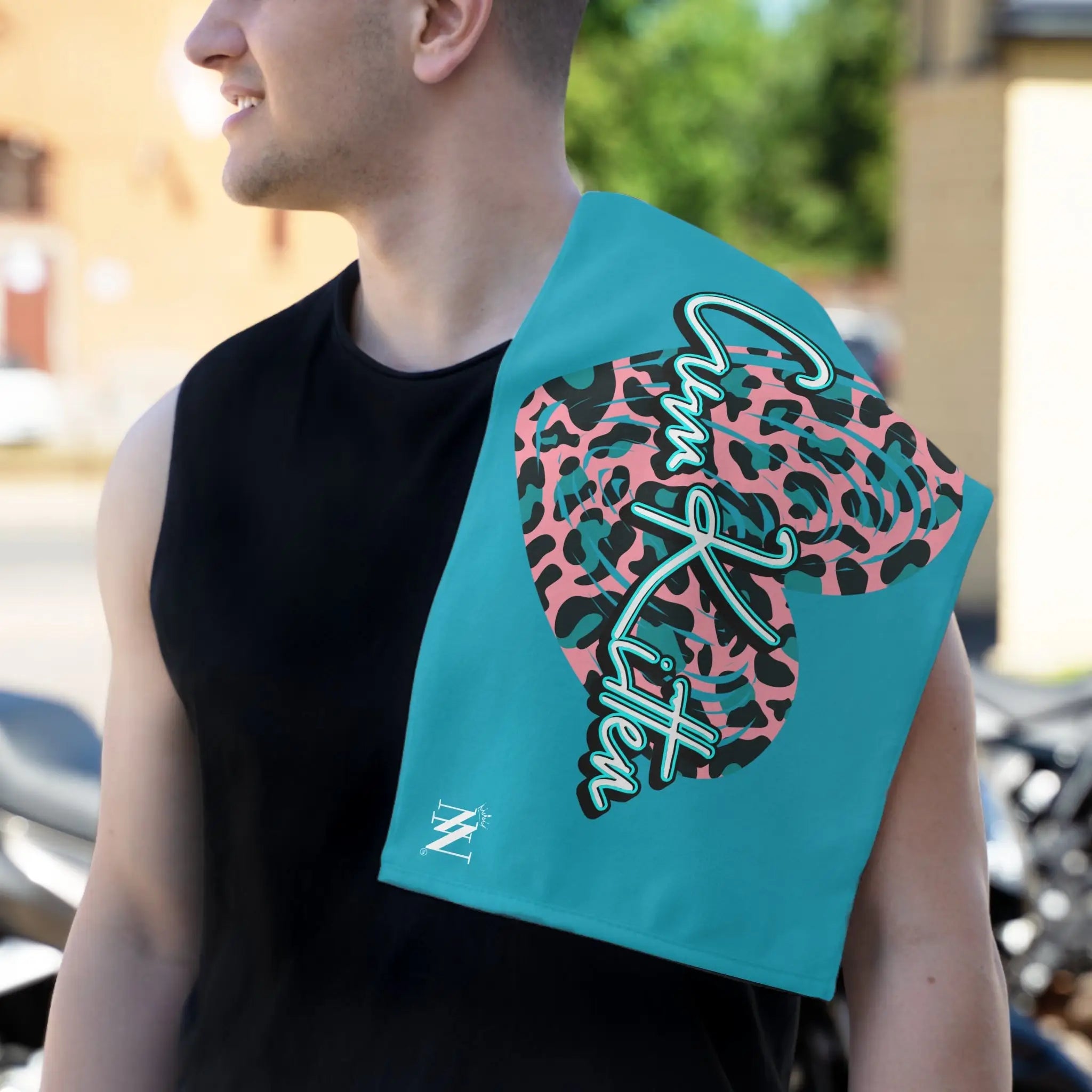 Cum Kitten Teal | Mix & Match Soft Fun-Flirty Lovers’ Towels