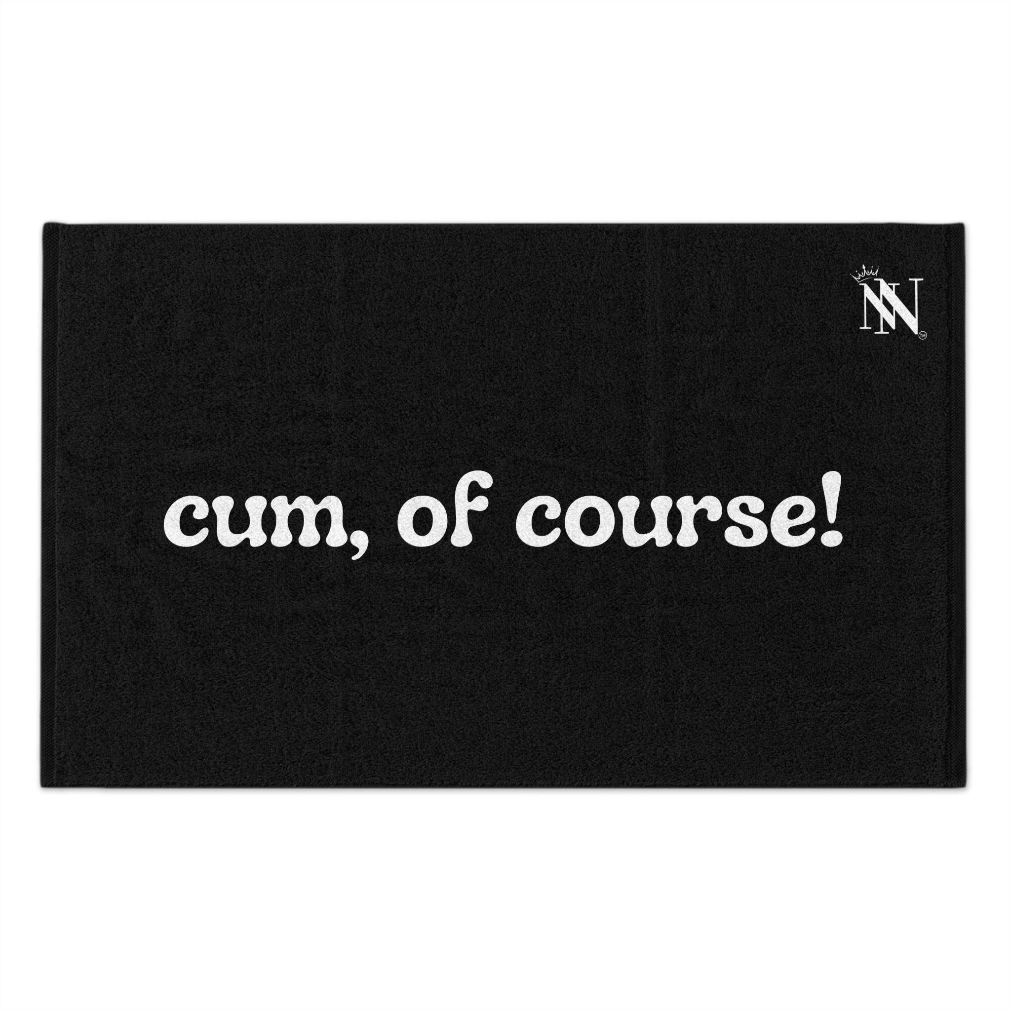 Cum of Course! Black Mix & Match Soft Sex Towels | Flirty Lovers’ Gifts