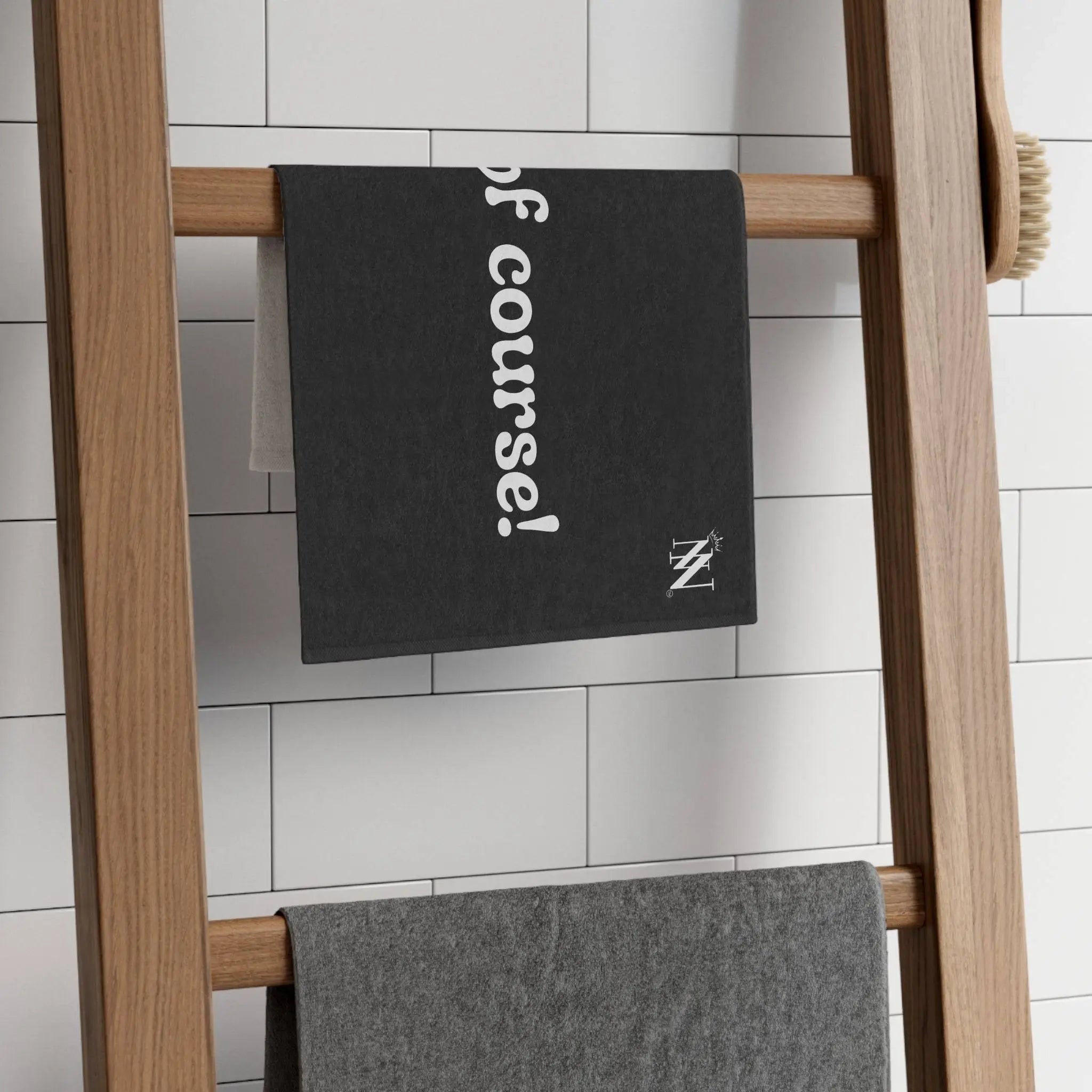 Cum of Course! Black Mix & Match Soft Sex Towels | Flirty Lovers’ Gifts