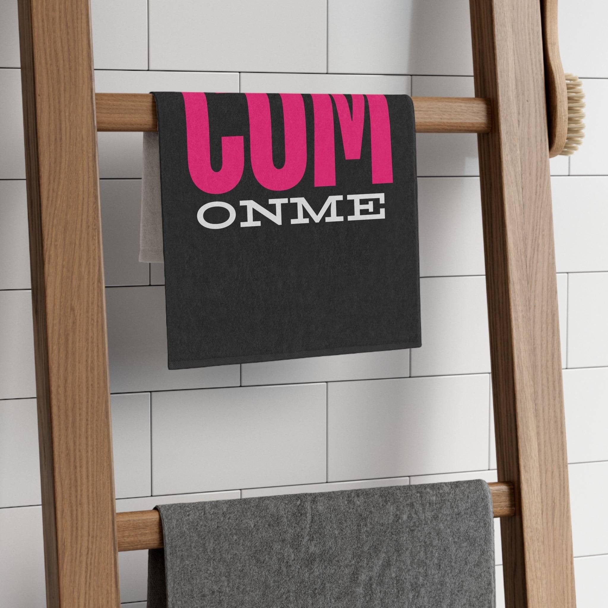 Cum On Me Black Mix & Match Soft Sex Towels | Flirty Lovers’ Gifts