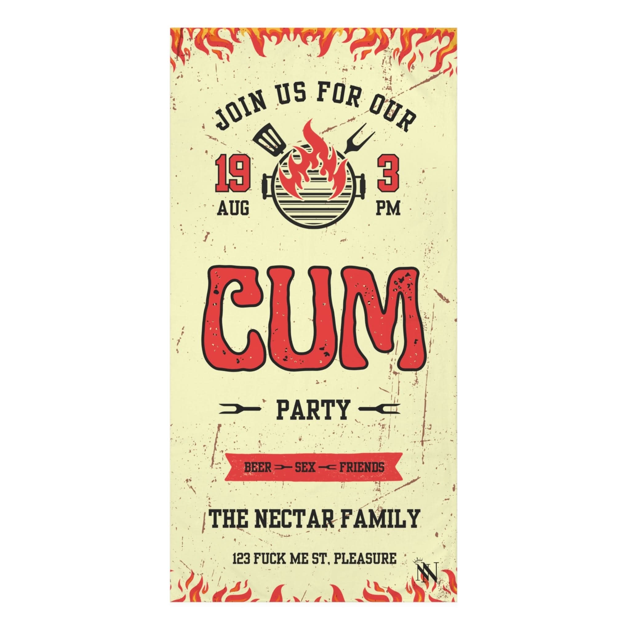 Cum Party BBQ | Mix & Match Naughty XL Fun-Flirty Lovers’ Towels