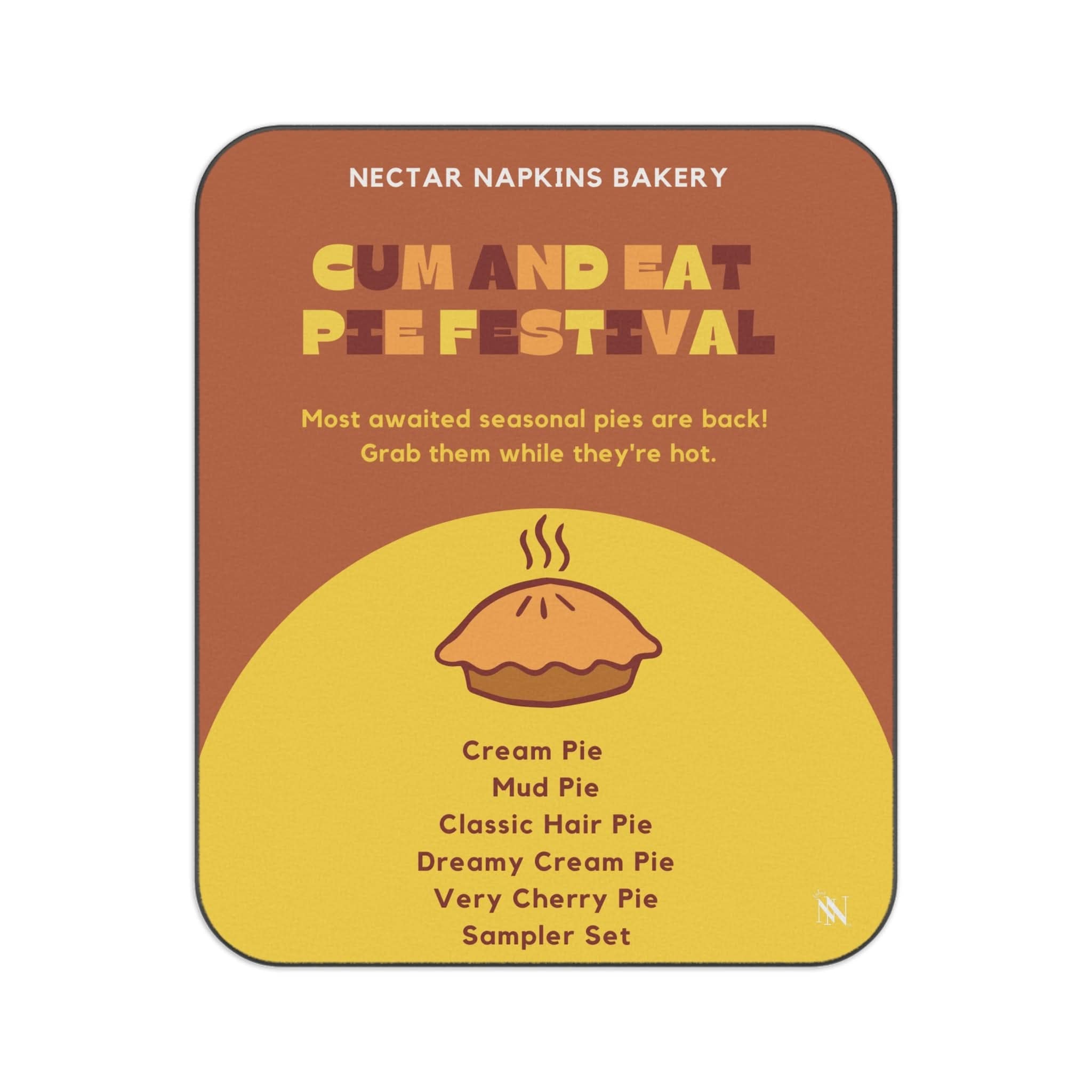 Cum Pie Festival | Mix Match Fun-Flirty Lovers’ Water-Resistant Blankets