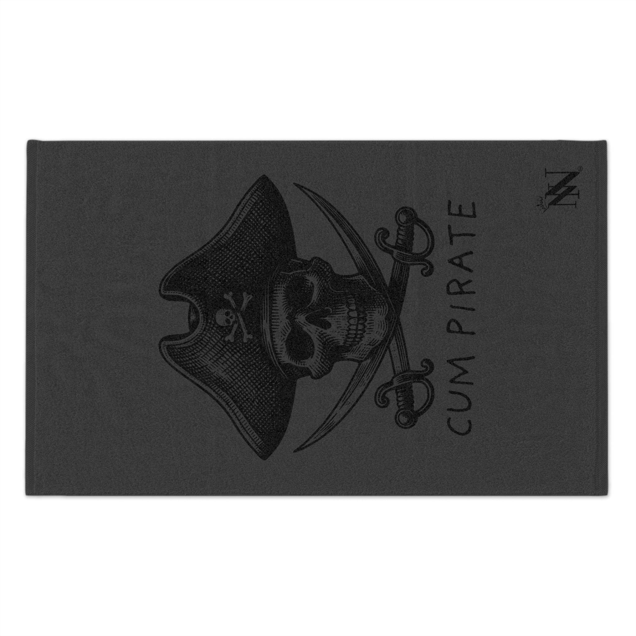 Cum Pirate Dark Grey Mix & Match Soft Sex Towels | Flirty Lovers’ Gifts
